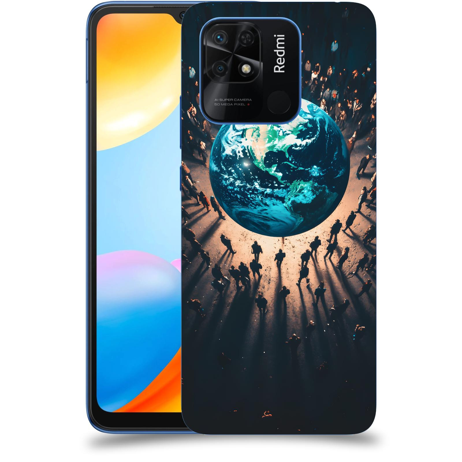 ACOVER Kryt na mobil Xiaomi Redmi 10C - People around the Earth