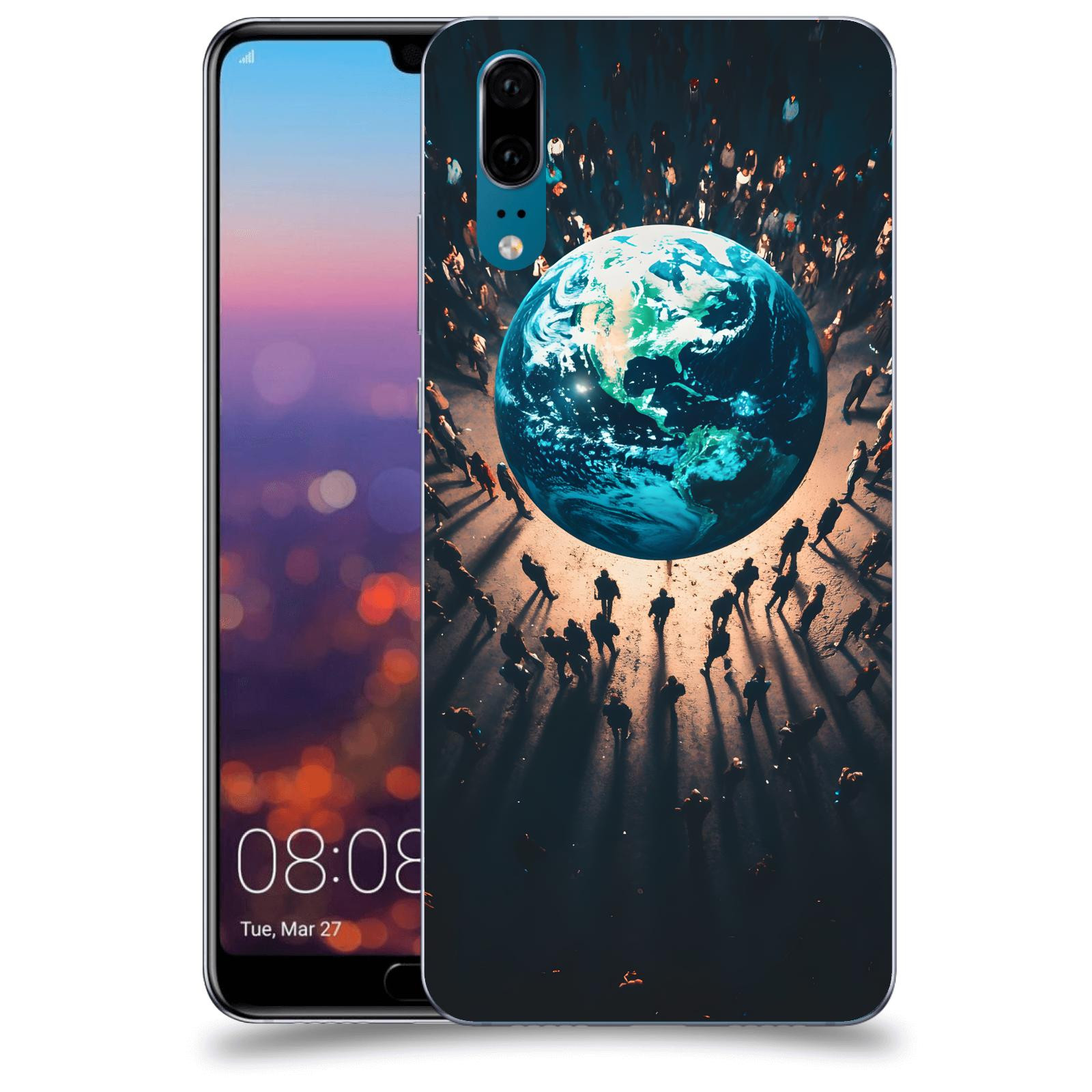 ACOVER Kryt na mobil Huawei P20 - People around the Earth