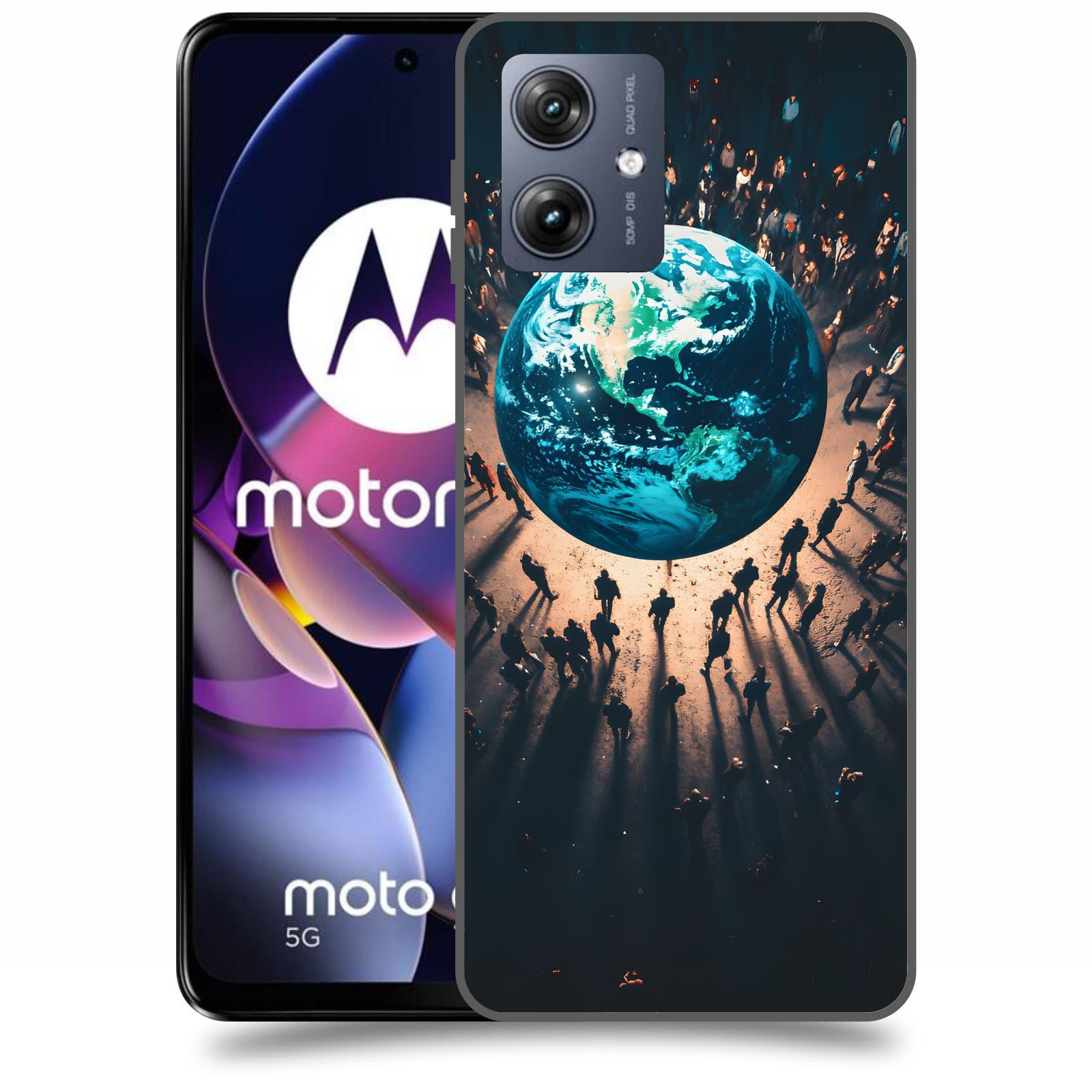 ACOVER Kryt na mobil Motorola Moto G54 5G - People around the Earth