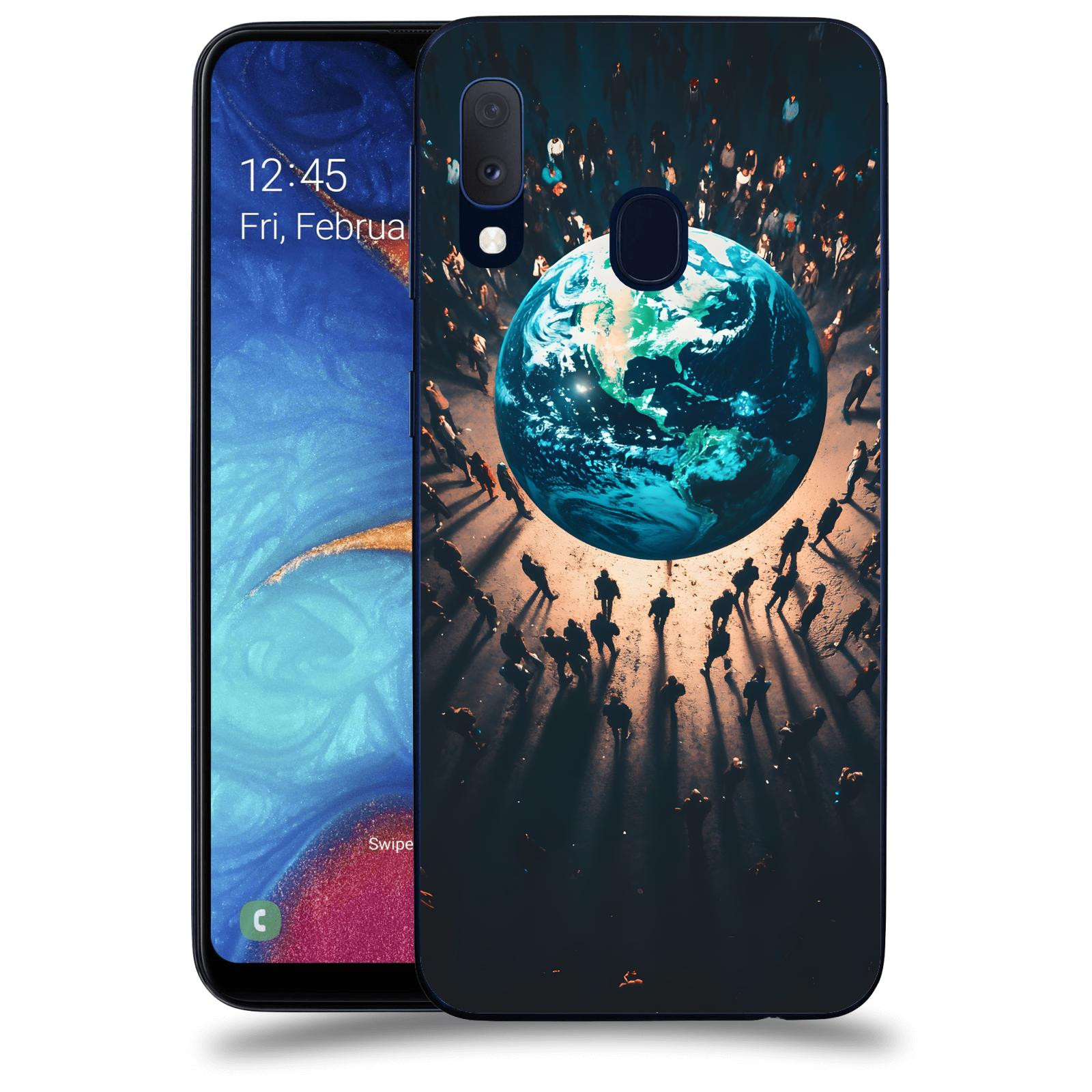 ACOVER Kryt na mobil Samsung Galaxy A20e A202F - People around the Earth