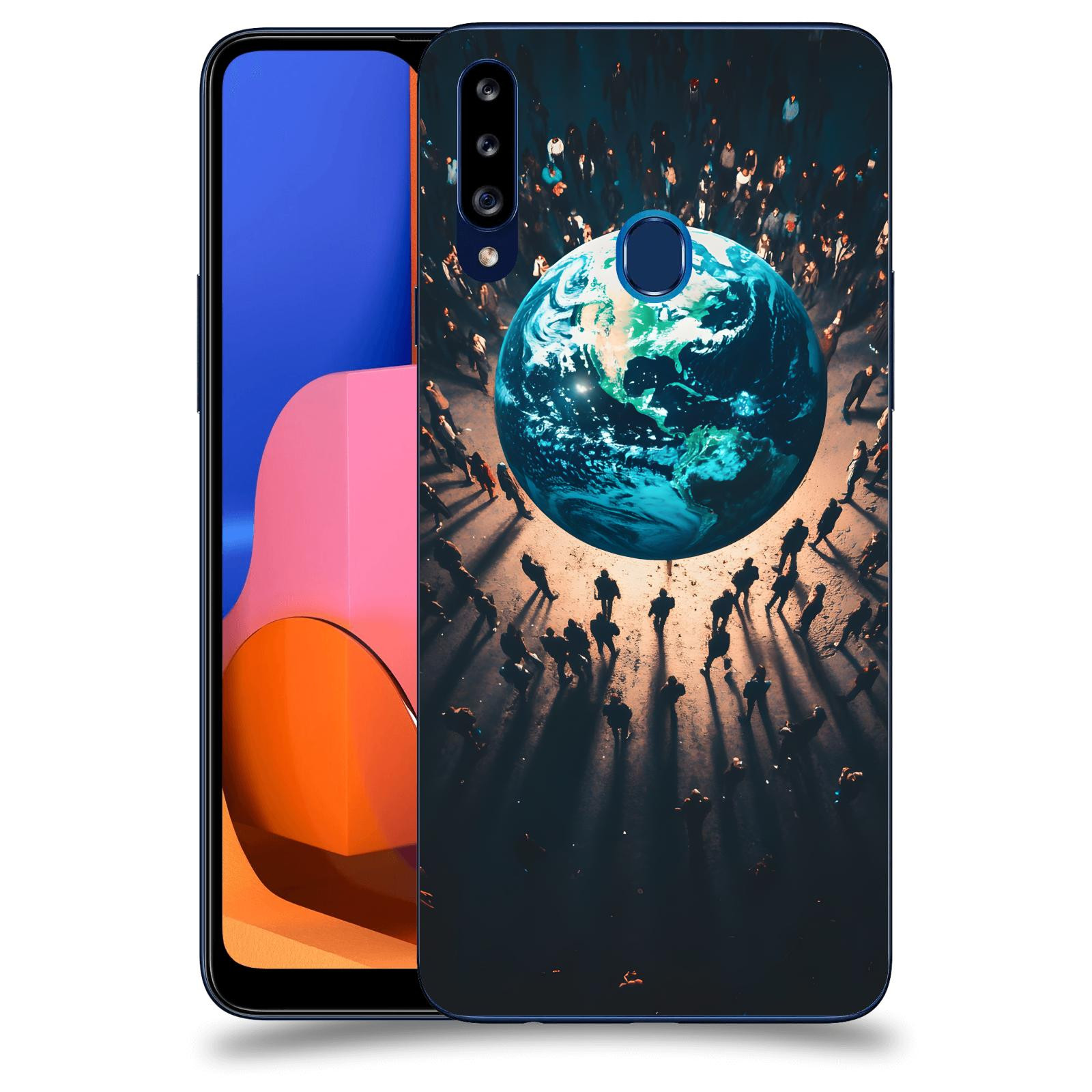 ACOVER Kryt na mobil Samsung Galaxy A20s - People around the Earth