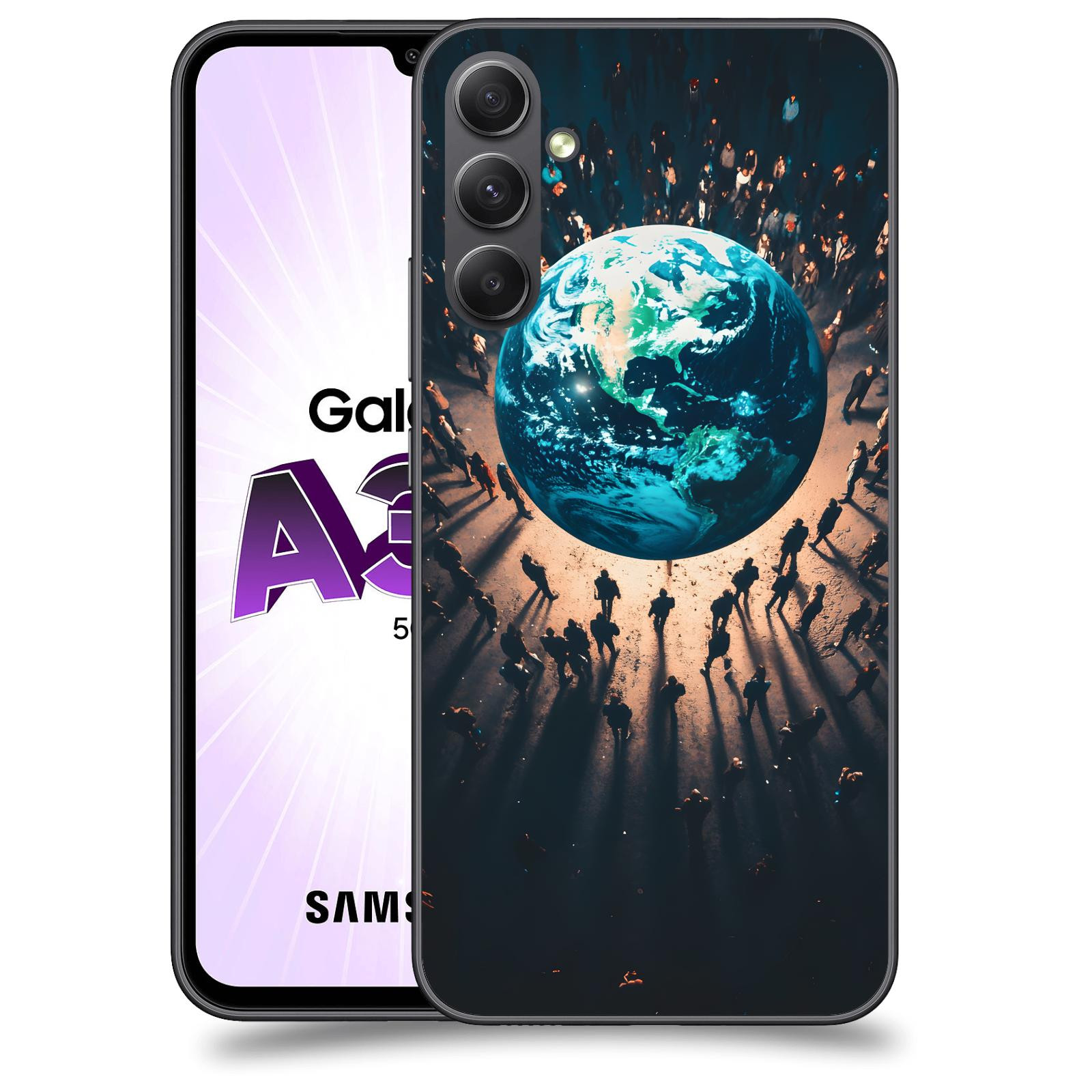 ACOVER Kryt na mobil Samsung Galaxy A34 - People around the Earth