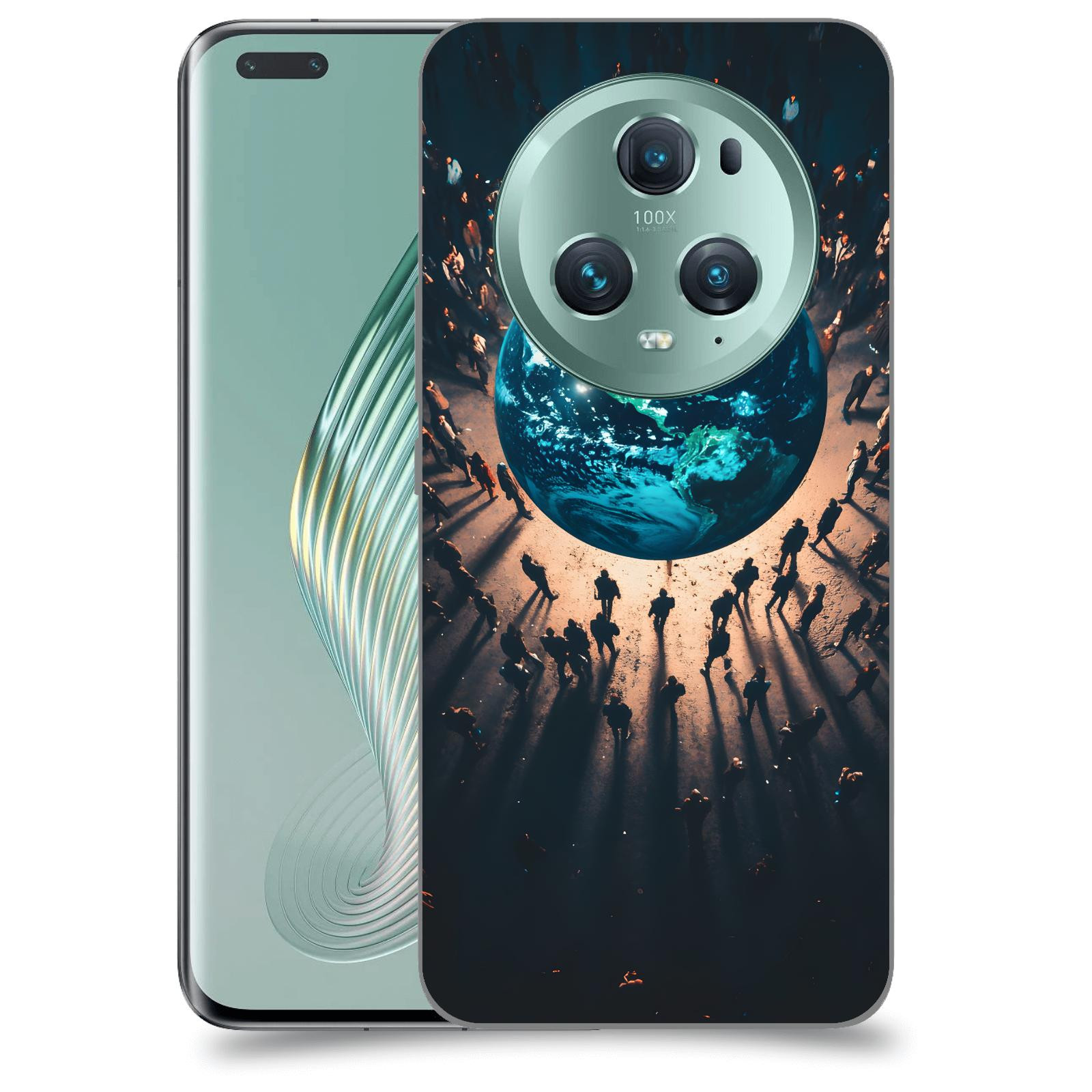 ACOVER Kryt na mobil Honor Magic5 Pro - People around the Earth