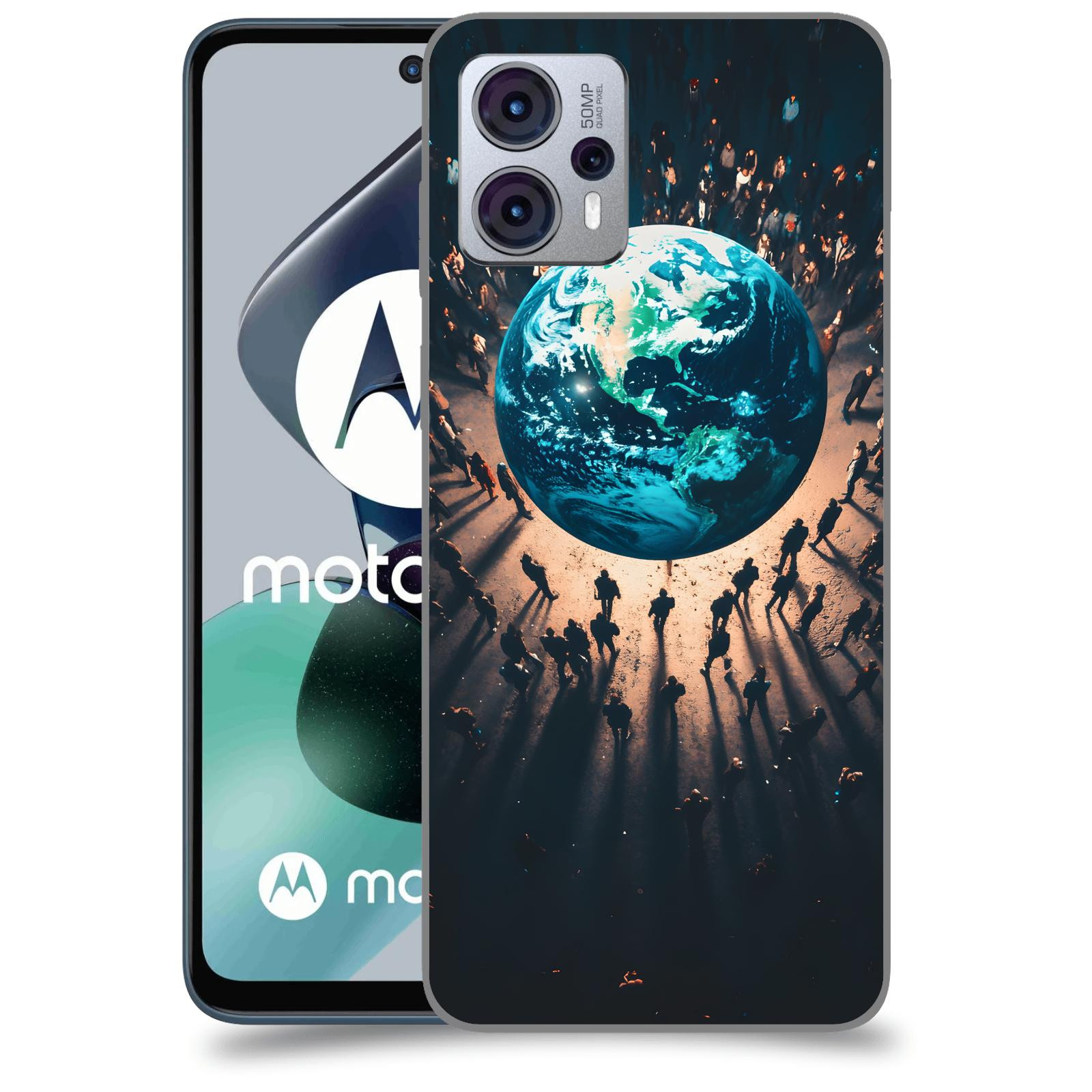 ACOVER Kryt na mobil Motorola Moto G23 - People around the Earth