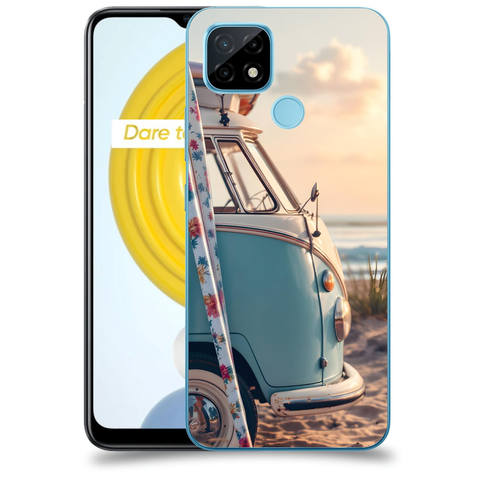 ACOVER Kryt na mobil Realme C21 - Retro Bus 2
