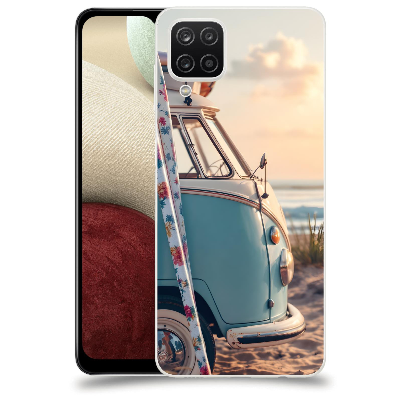 ACOVER Kryt na mobil Samsung Galaxy A12 A125F - Retro Bus 2