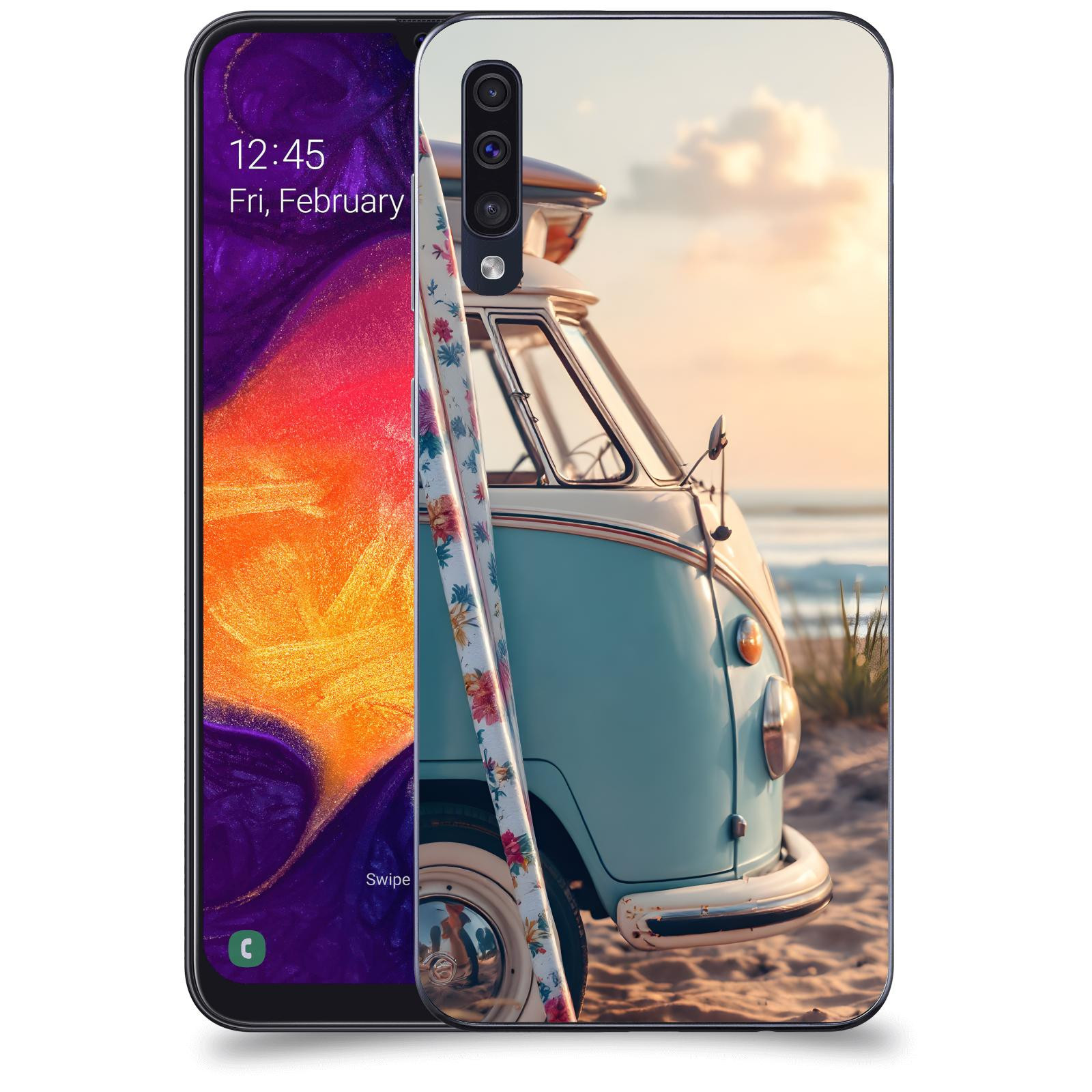 ACOVER Kryt na mobil Samsung Galaxy A50 A505F - Retro Bus 2