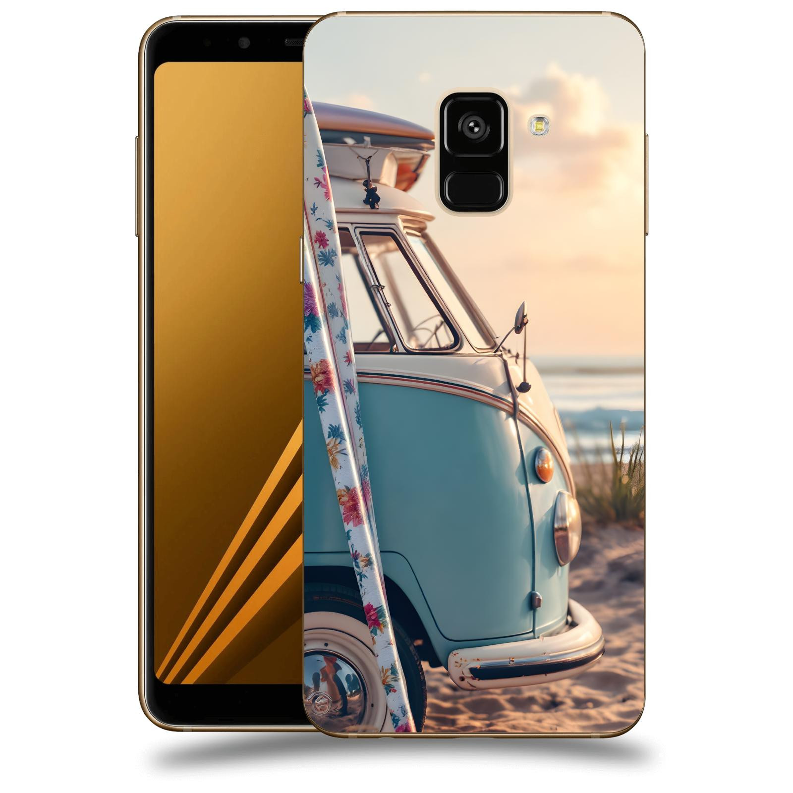 ACOVER Kryt na mobil Samsung Galaxy A8 2018 A530F - Retro Bus 2