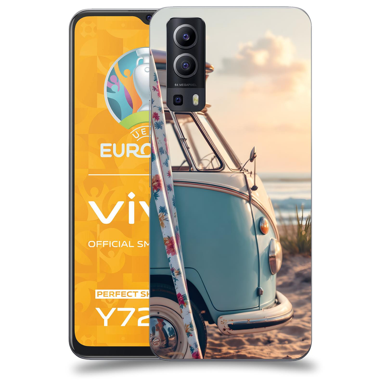 ACOVER Kryt na mobil Vivo Y72 5G - Retro Bus 2