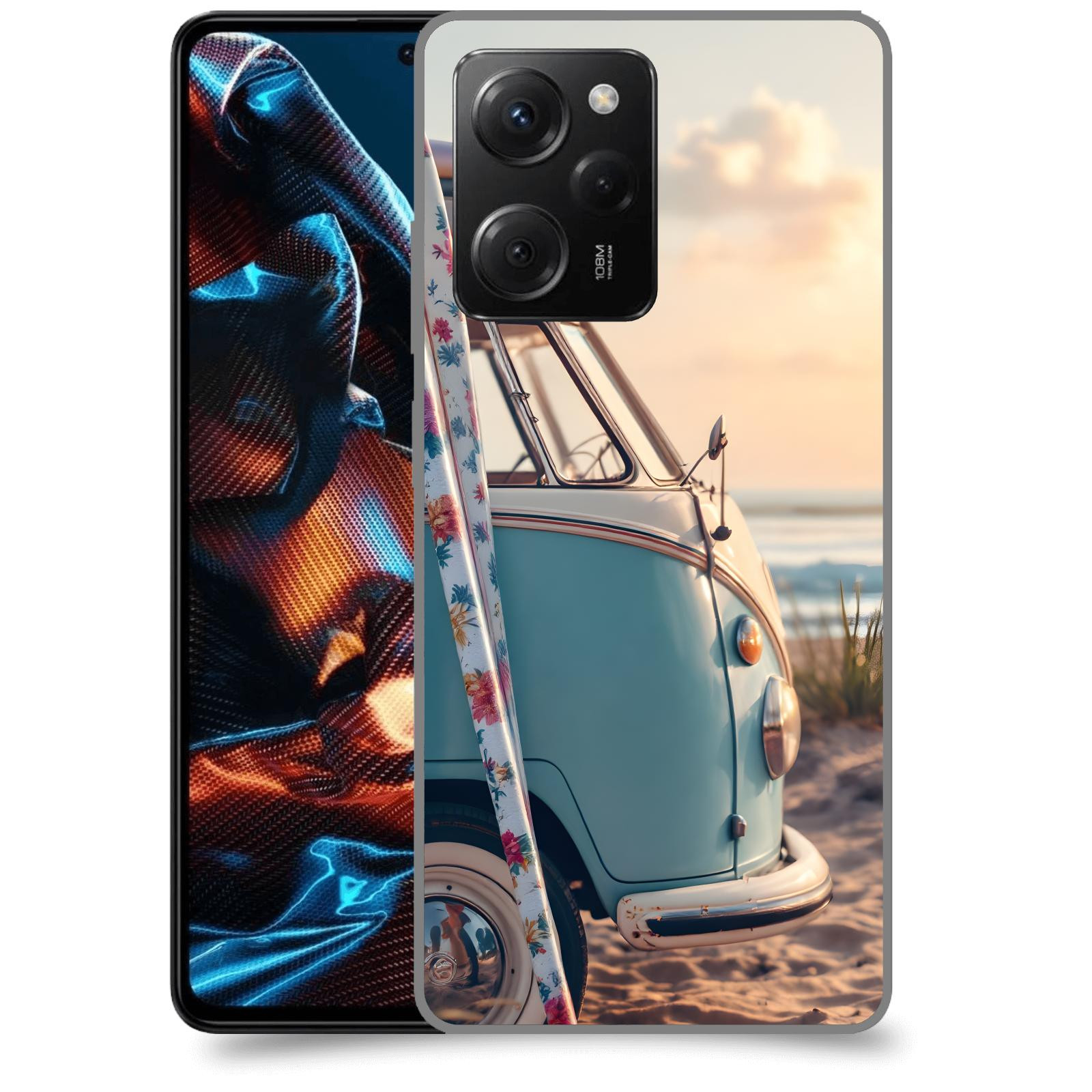 ACOVER Kryt na mobil Xiaomi Poco X5 Pro - Retro Bus 2