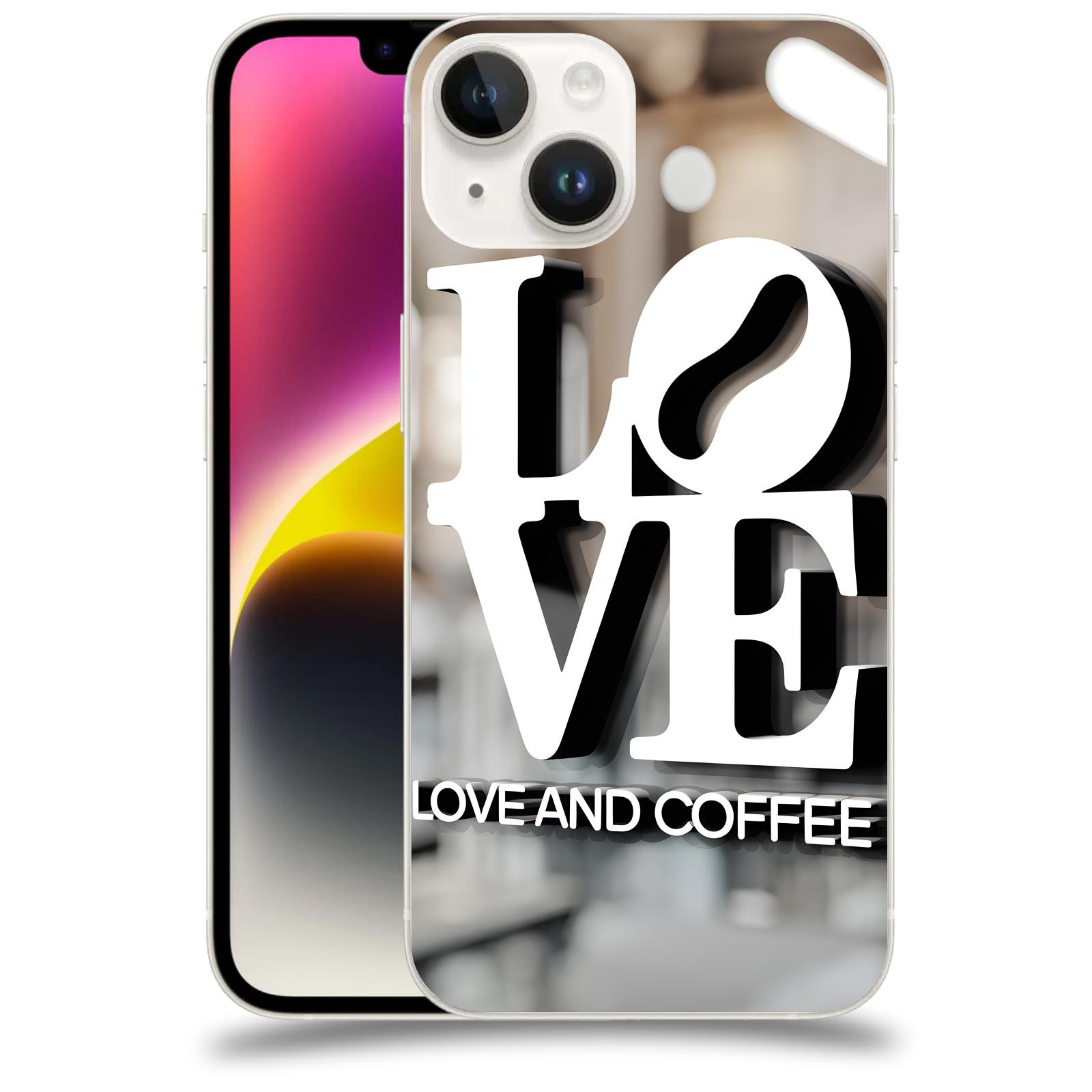 ACOVER Kryt na mobil Apple iPhone 14 - Love  & Coffee