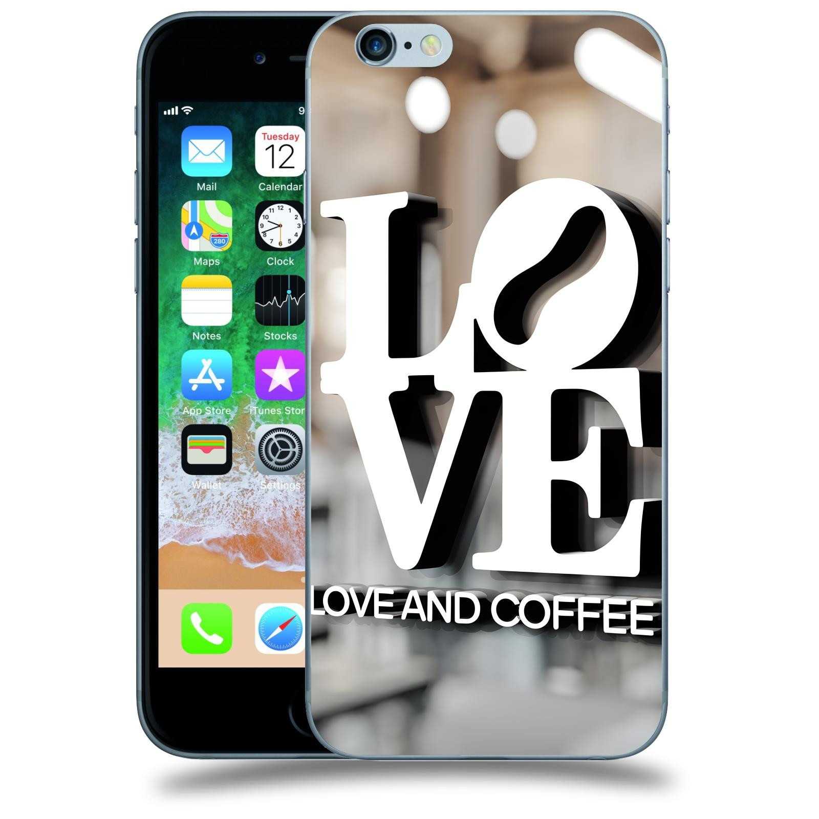 ACOVER Kryt na mobil Apple iPhone 6/6S - Love  & Coffee