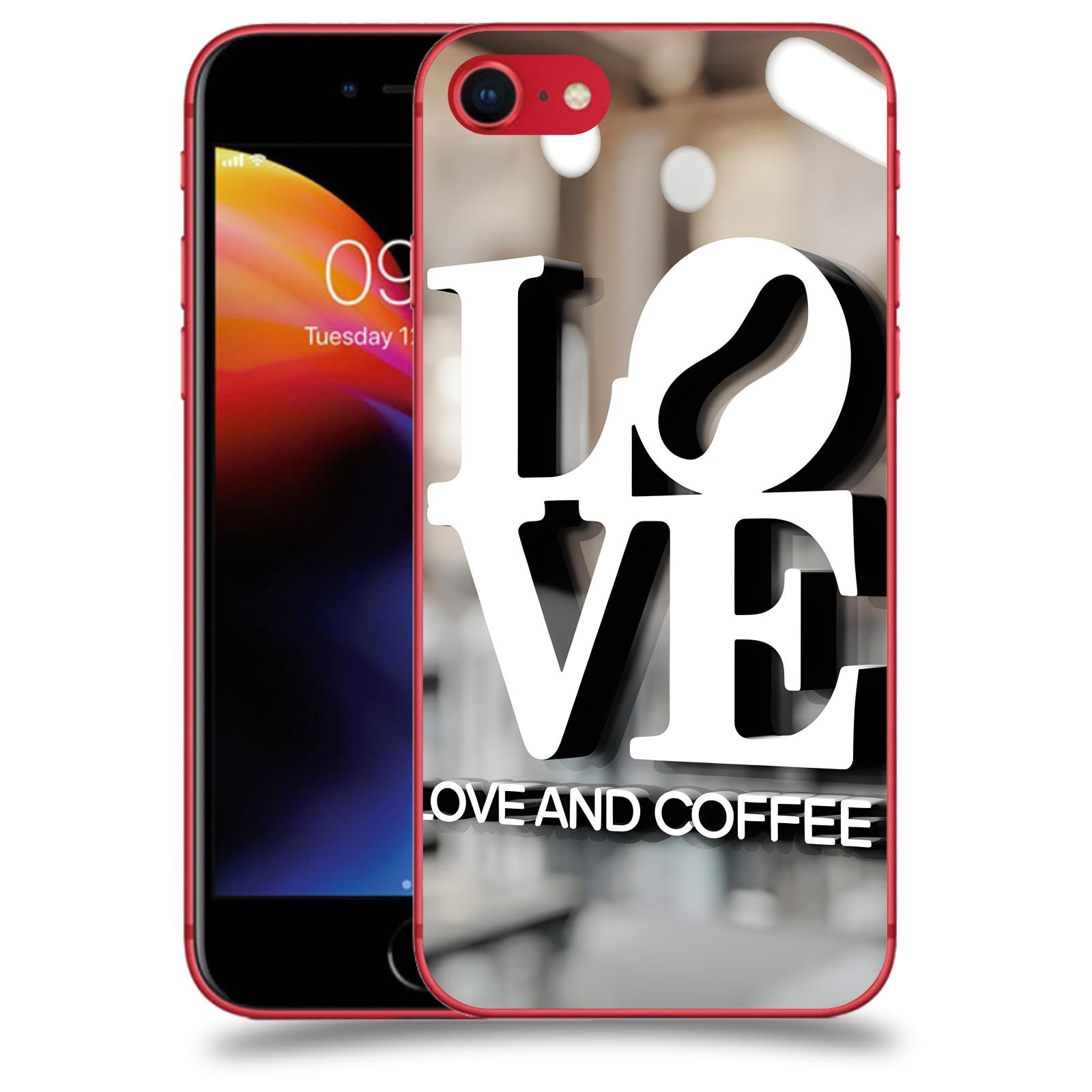ACOVER Kryt na mobil Apple iPhone 8 - Love  & Coffee