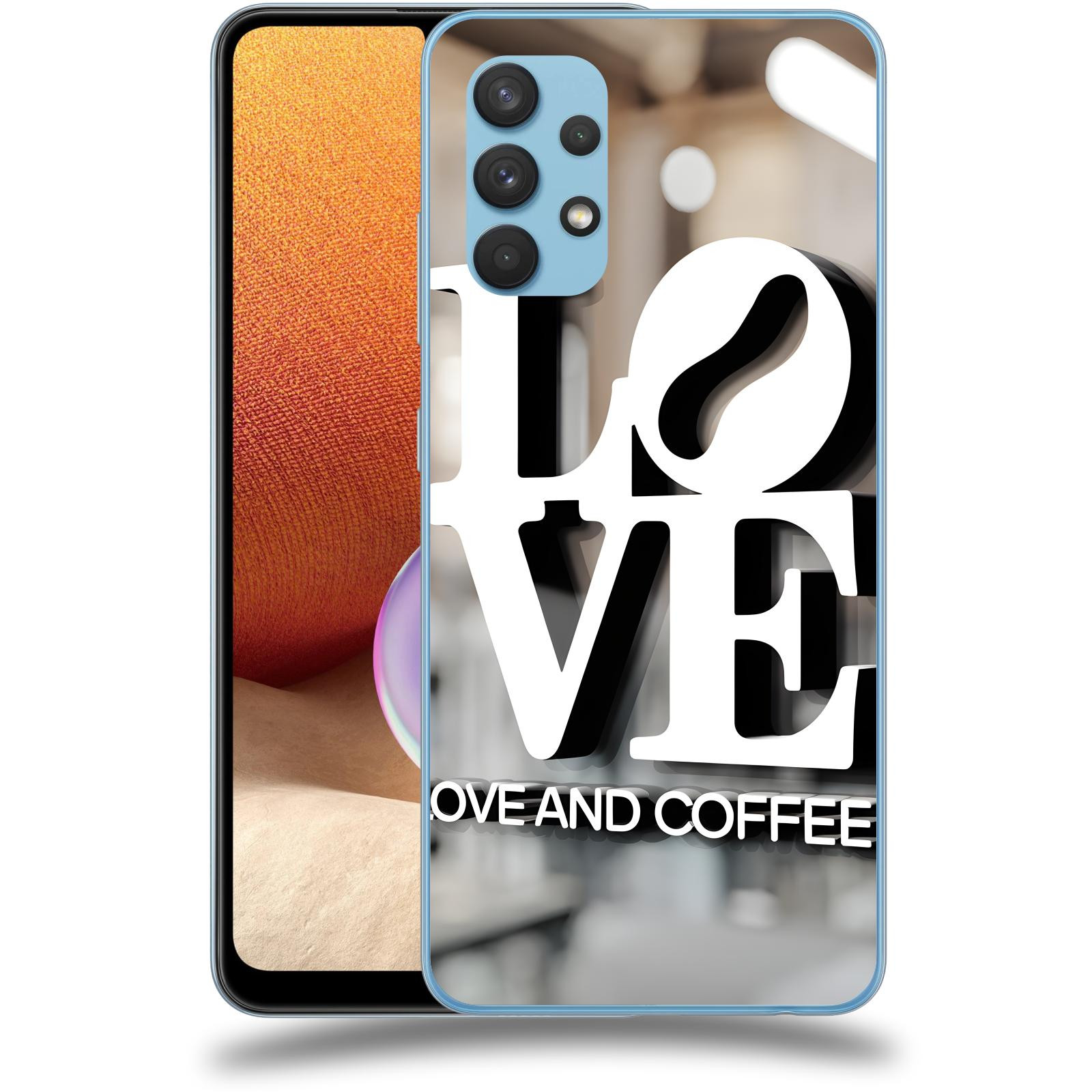 ACOVER Kryt na mobil Samsung Galaxy A32 4G SM-A325F - Love  & Coffee