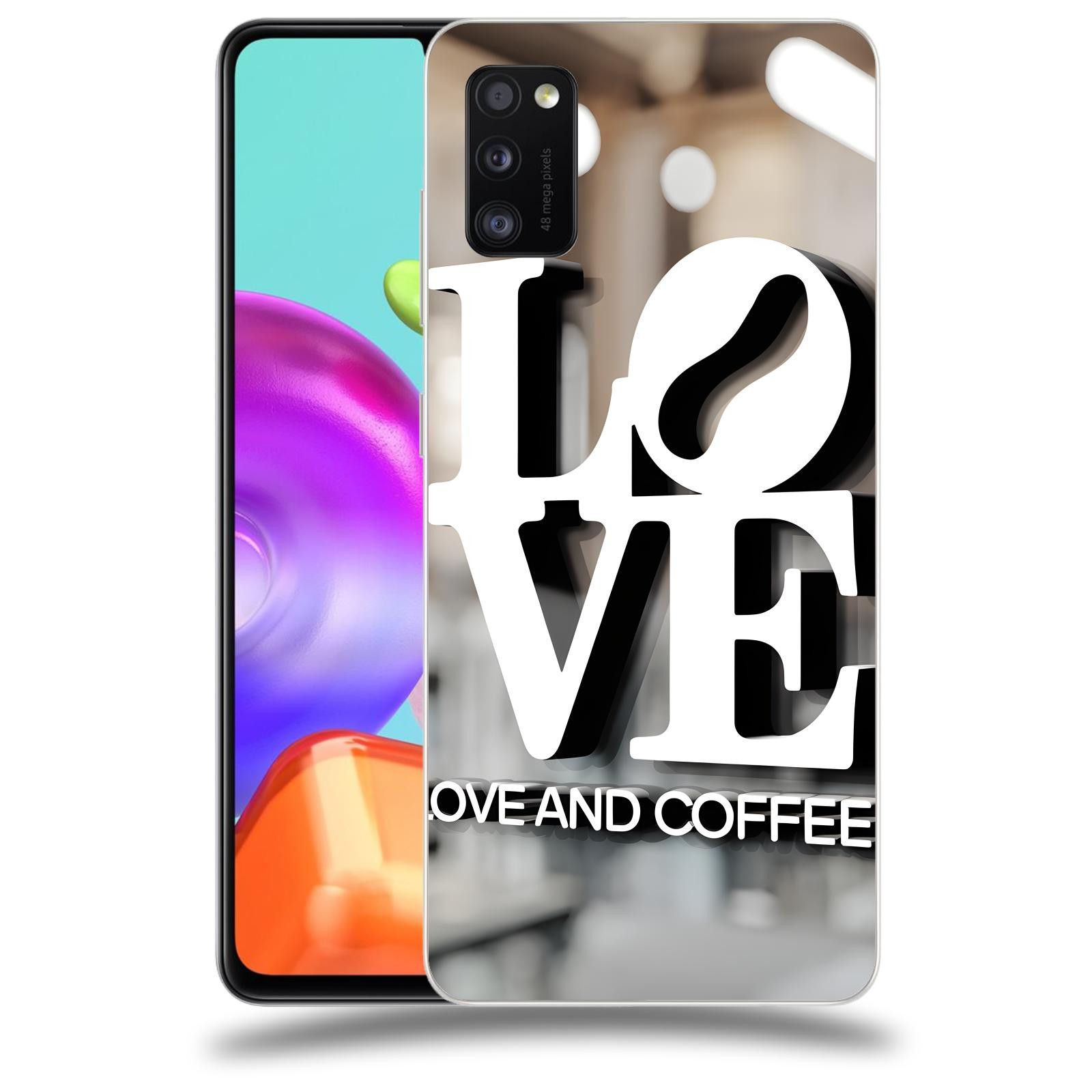ACOVER Kryt na mobil Samsung Galaxy A41 A415F - Love  & Coffee