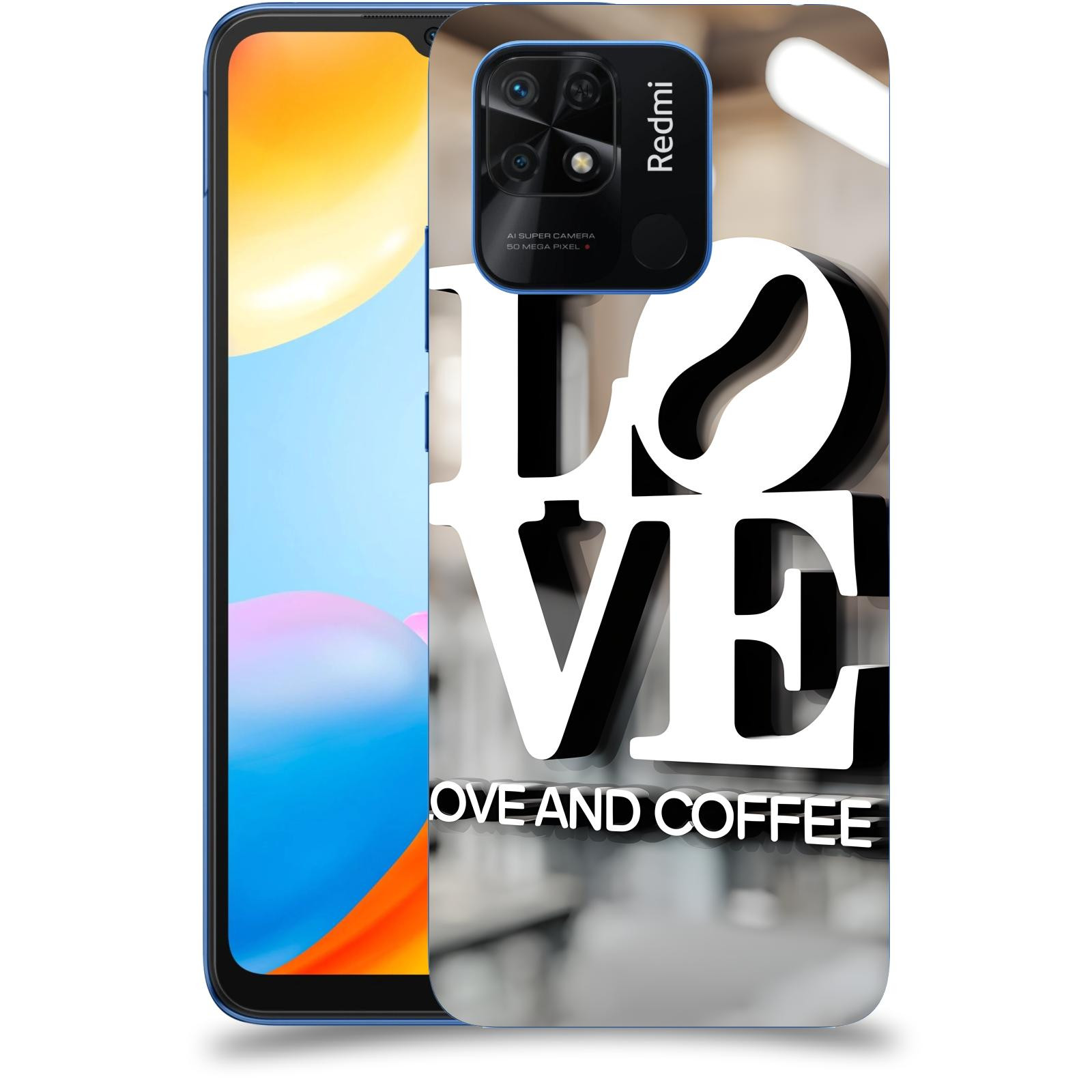 ACOVER Kryt na mobil Xiaomi Redmi 10C - Love  & Coffee