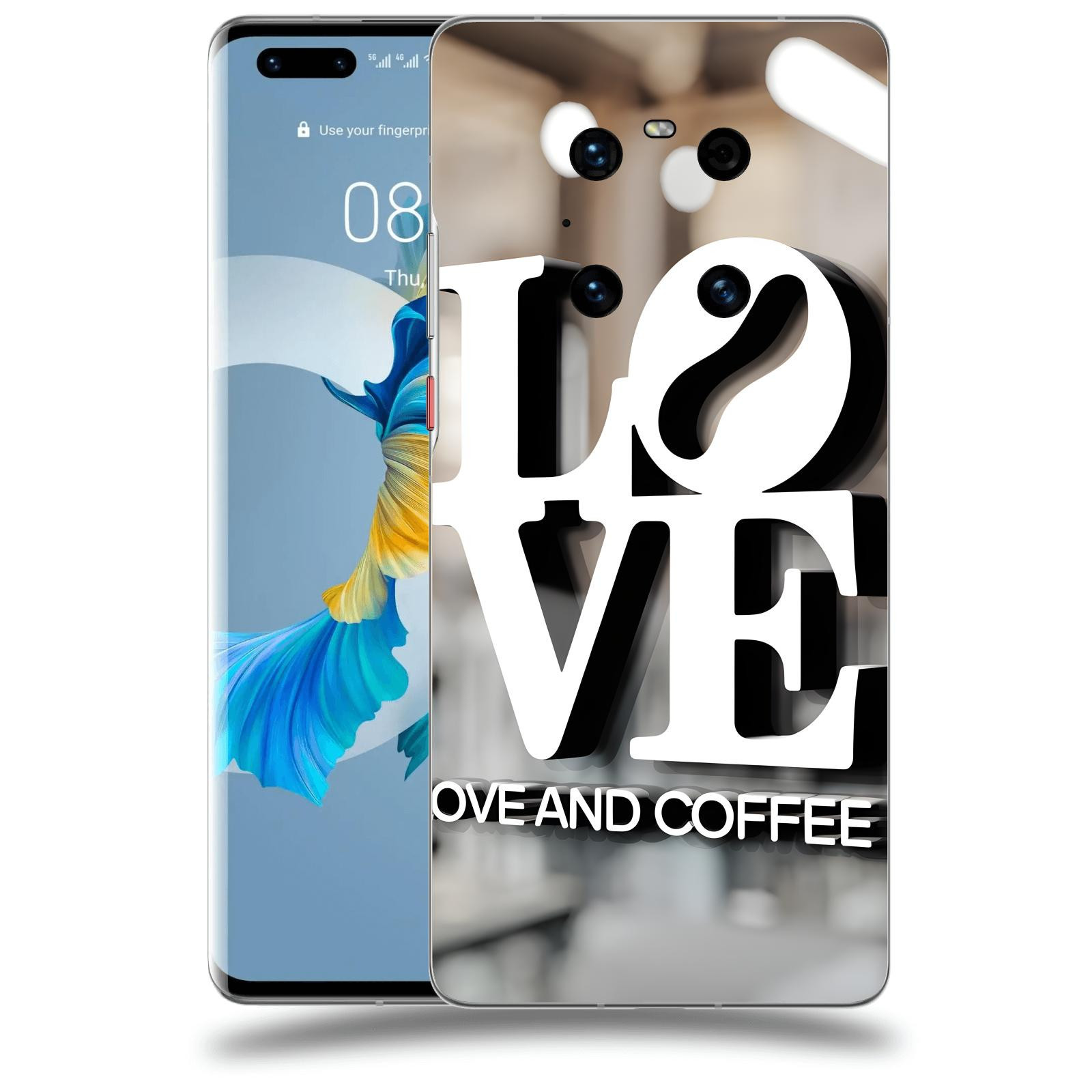 ACOVER Kryt na mobil Huawei Mate 40 Pro - Love  & Coffee
