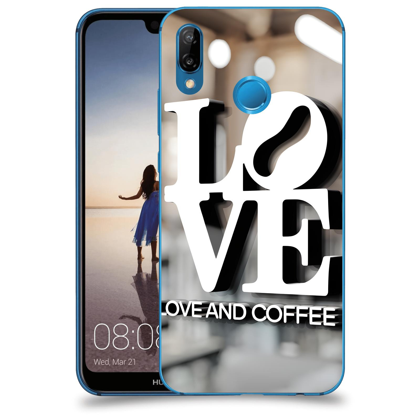 ACOVER Kryt na mobil Huawei P20 Lite - Love  & Coffee