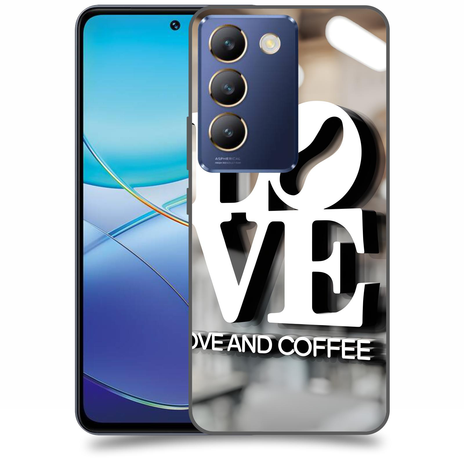ACOVER Kryt na mobil Vivo V40SE - Love  & Coffee