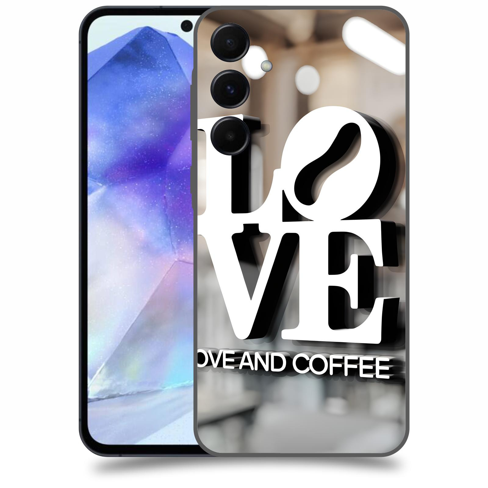 ACOVER Kryt na mobil Samsung Galaxy A55 5G - Love  & Coffee