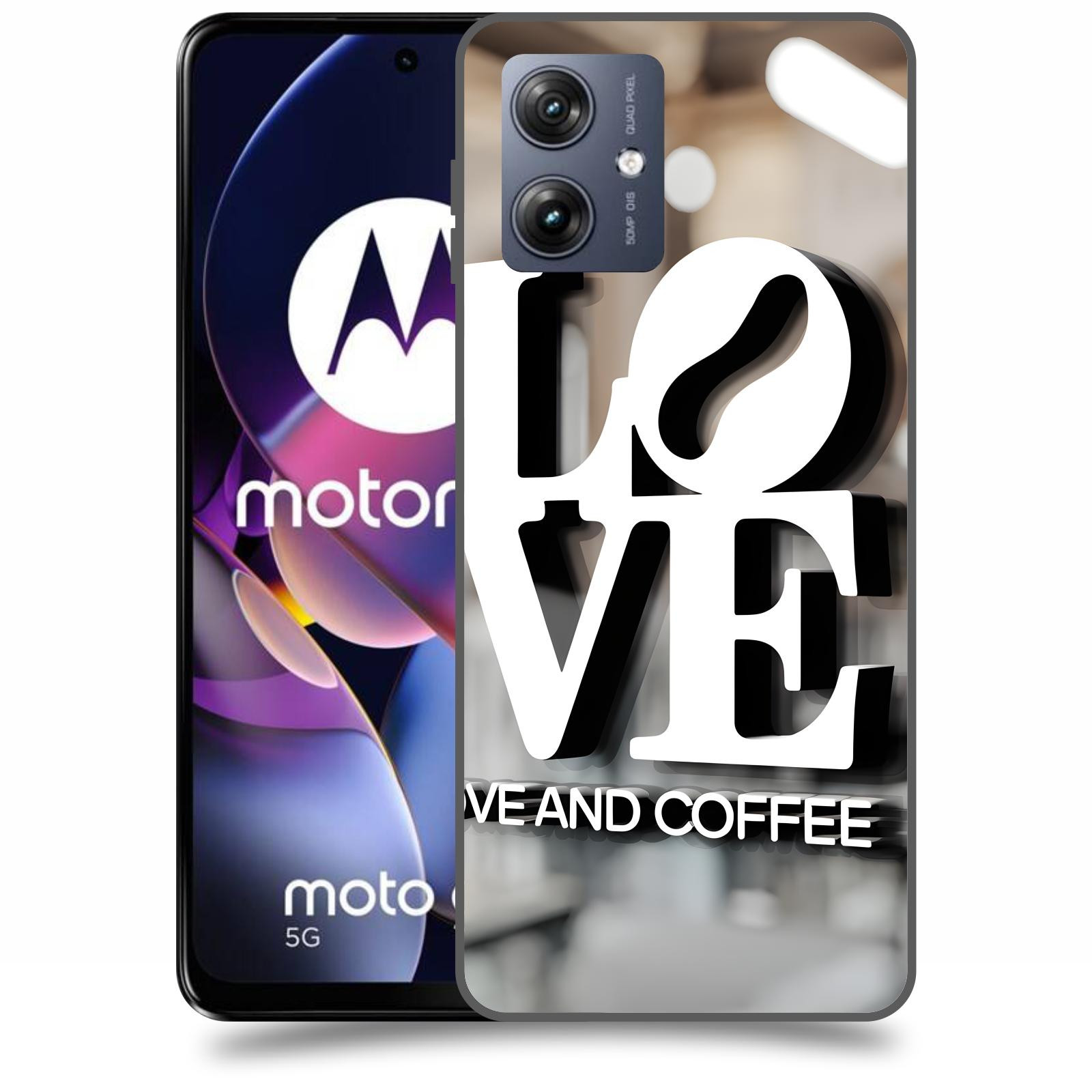 ACOVER Kryt na mobil Motorola Moto G54 5G - Love  & Coffee