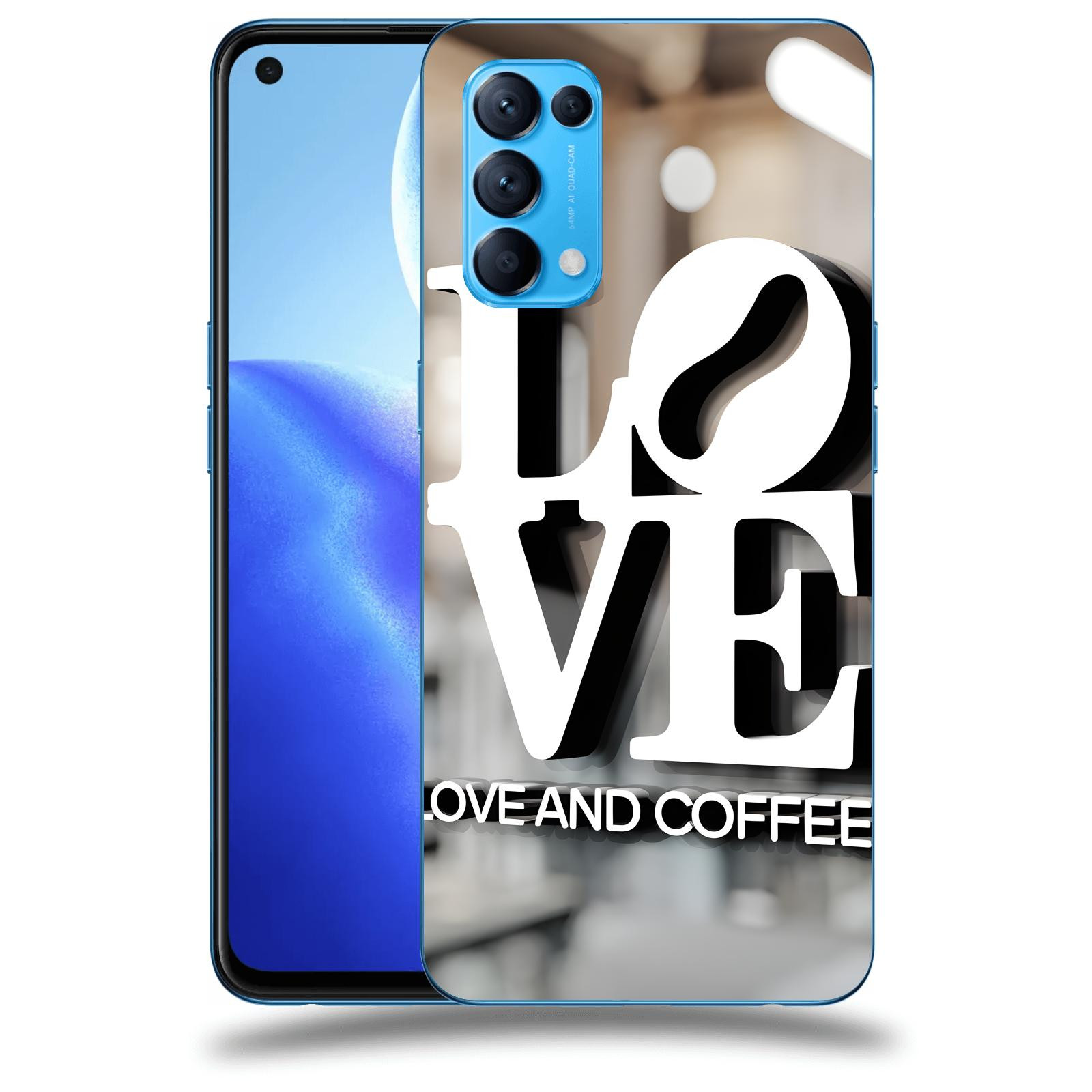 ACOVER Kryt na mobil OPPO Reno 5 5G - Love  & Coffee