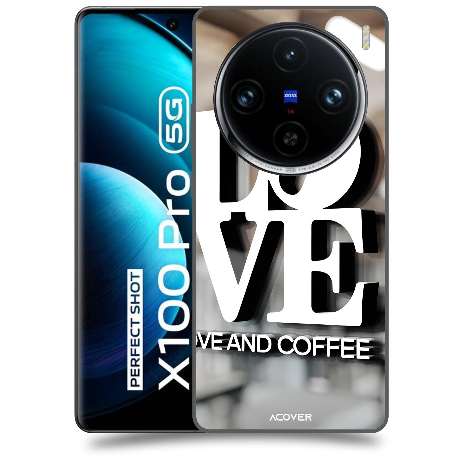 ACOVER Kryt na mobil Vivo X100 Pro - Love  & Coffee