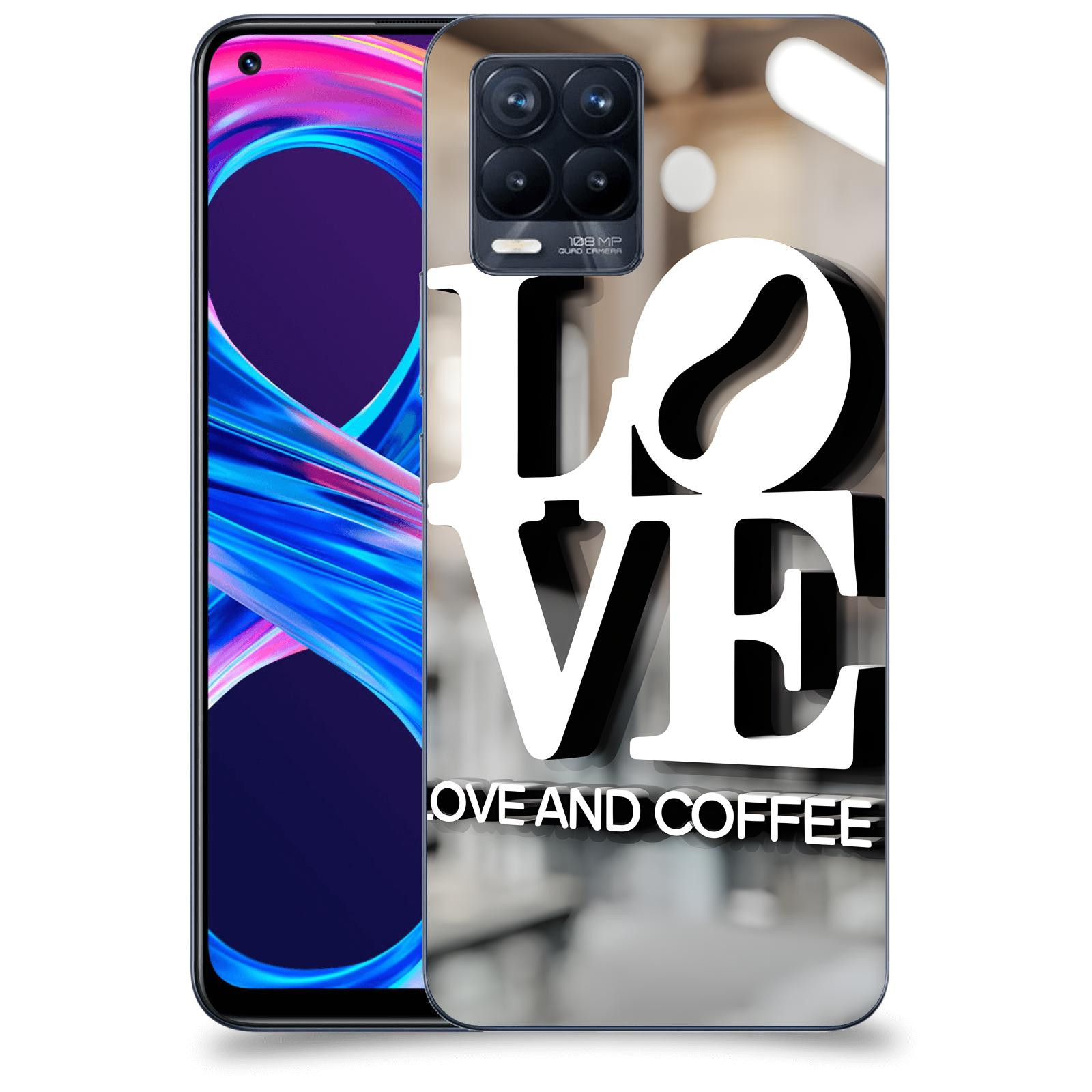ACOVER Kryt na mobil Realme 8 Pro - Love  & Coffee