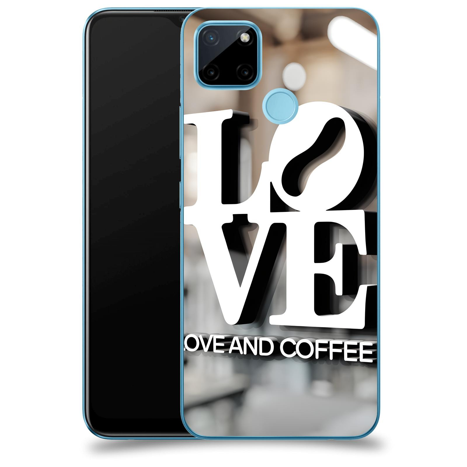 ACOVER Kryt na mobil Realme C21Y - Love  & Coffee