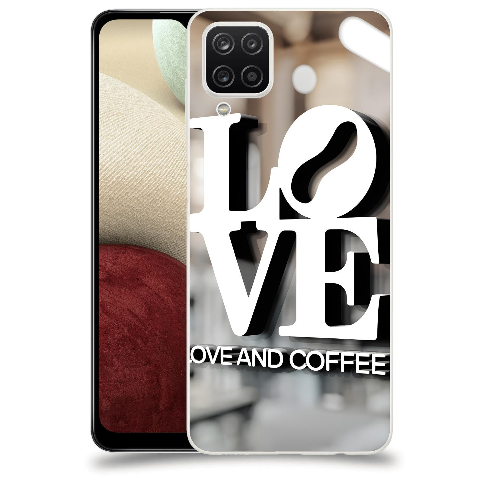 ACOVER Kryt na mobil Samsung Galaxy A12 A125F - Love  & Coffee