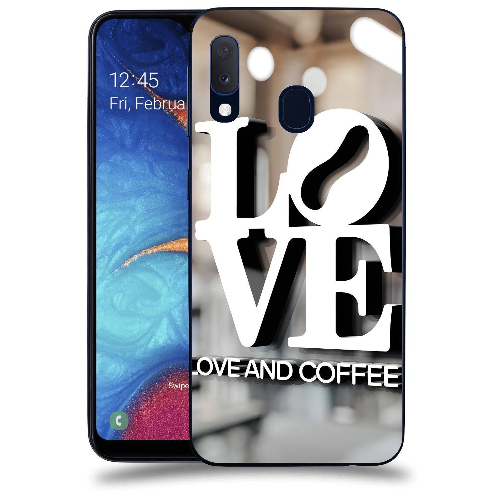 ACOVER Kryt na mobil Samsung Galaxy A20e A202F - Love  & Coffee