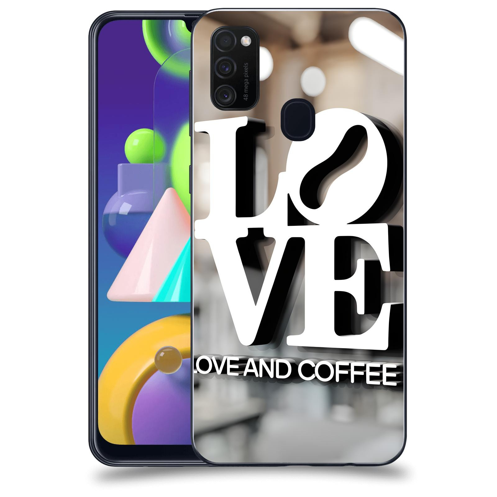 ACOVER Kryt na mobil Samsung Galaxy M21 M215F - Love  & Coffee