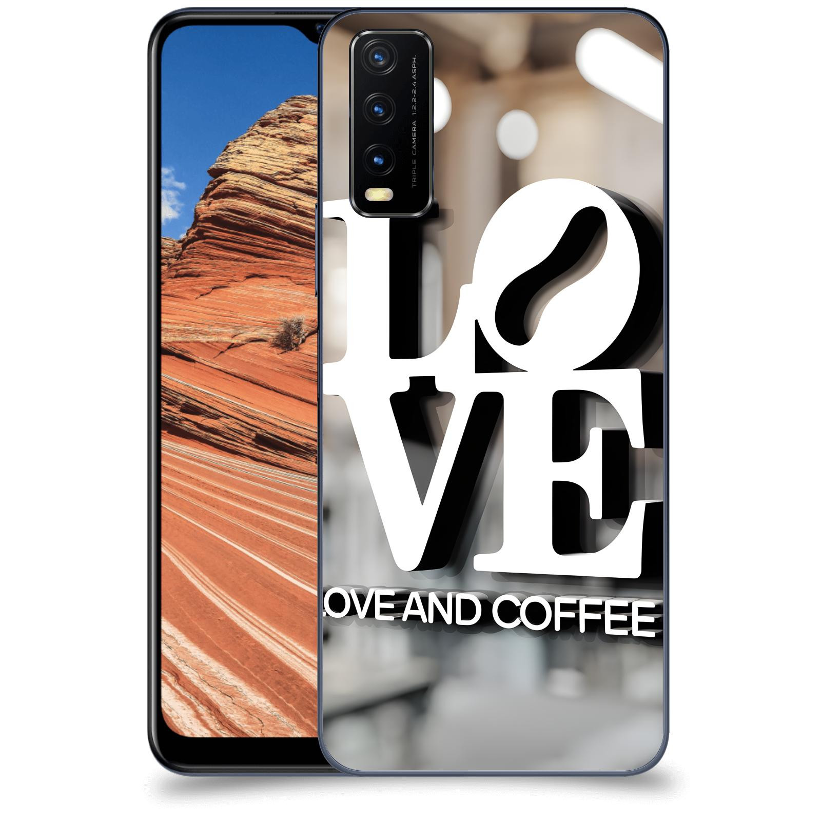 ACOVER Kryt na mobil Vivo Y20s - Love  & Coffee