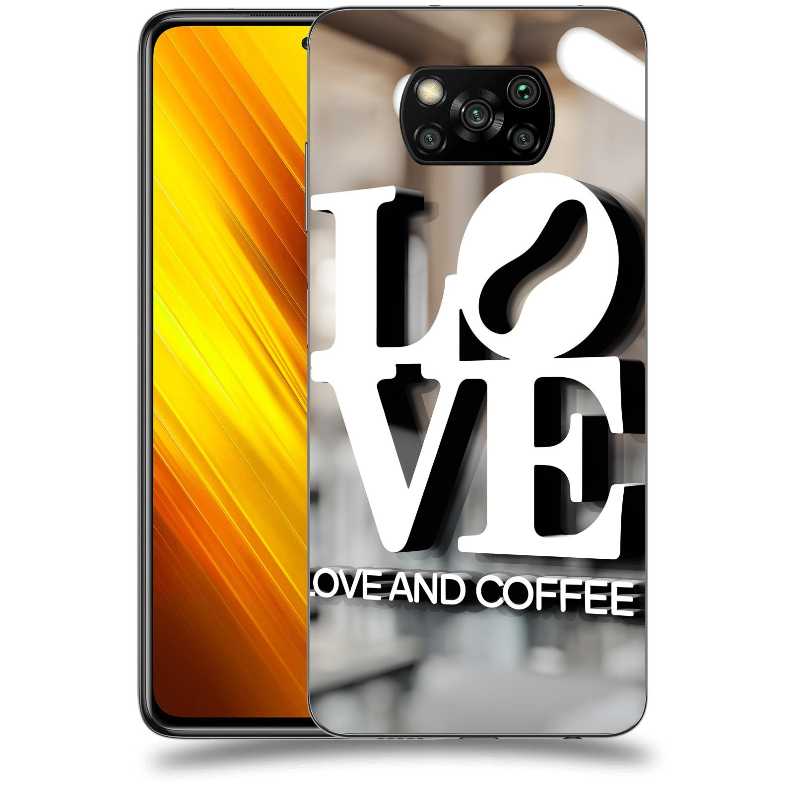 ACOVER Kryt na mobil Xiaomi Poco X3 - Love  & Coffee