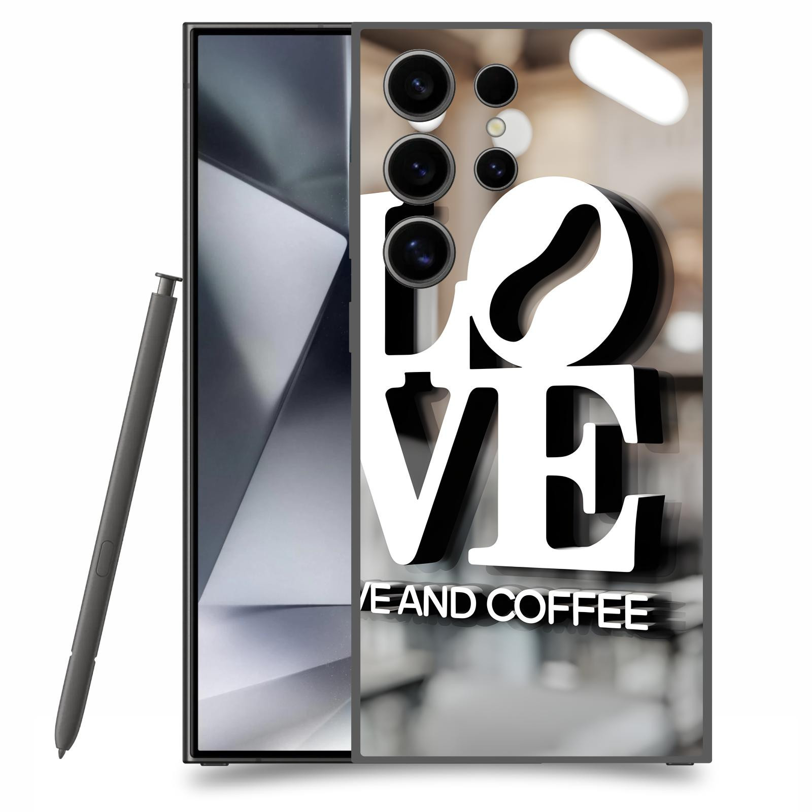 ACOVER Kryt na mobil Samsung Galaxy S24 Ultra - Love  & Coffee