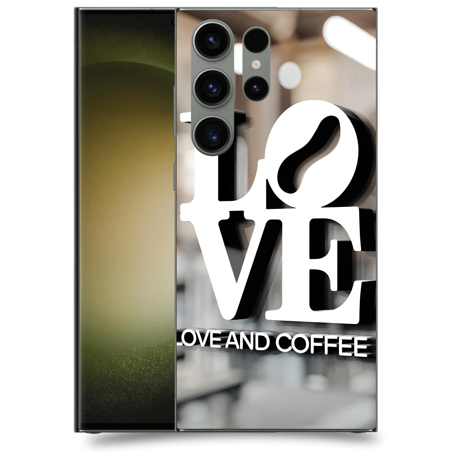 ACOVER Kryt na mobil Samsung Galaxy S23 Ultra 5G - Love  & Coffee