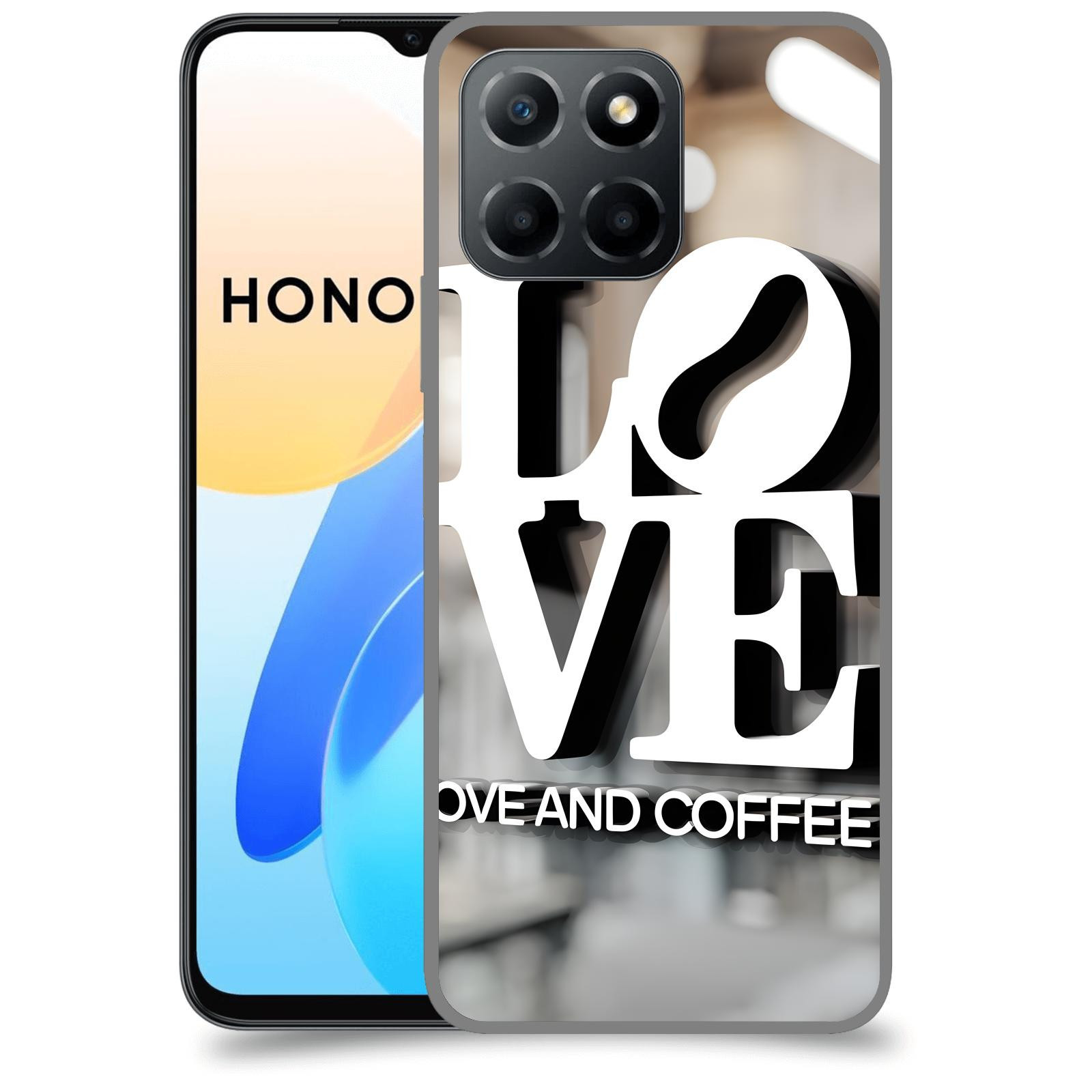 ACOVER Kryt na mobil Honor X8 4G - Love  & Coffee
