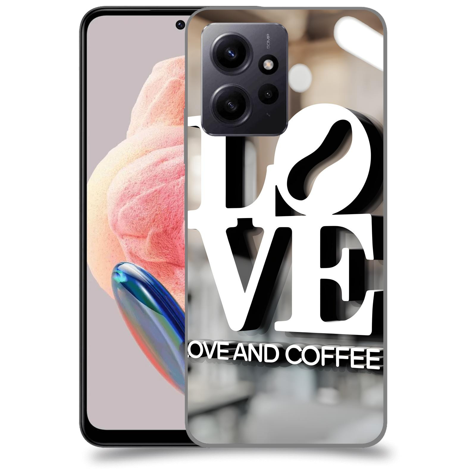 ACOVER Kryt na mobil Xiaomi Redmi Note 12 4G - Love  & Coffee