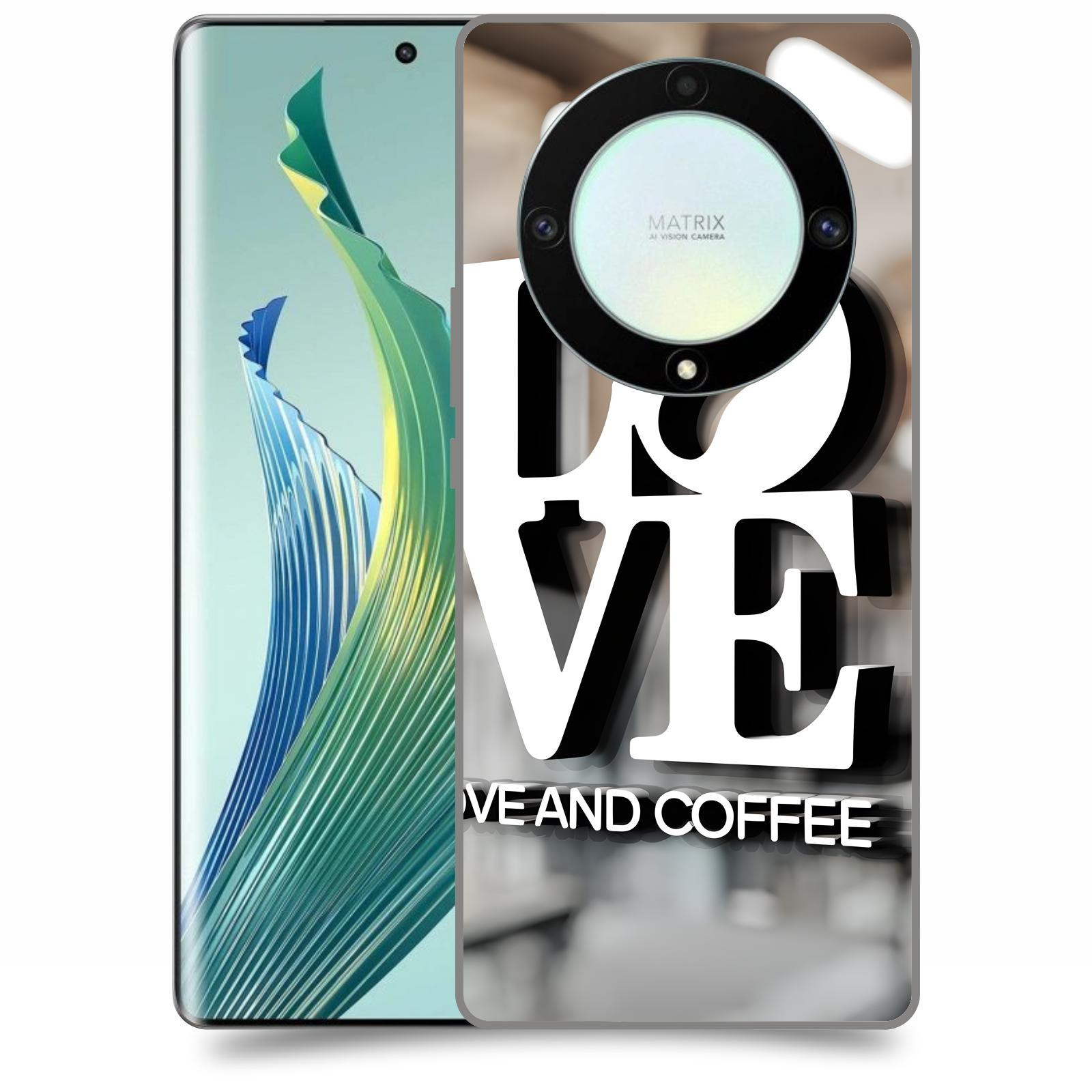 ACOVER Kryt na mobil Honor Magic 5 Lite 5G - Love  & Coffee