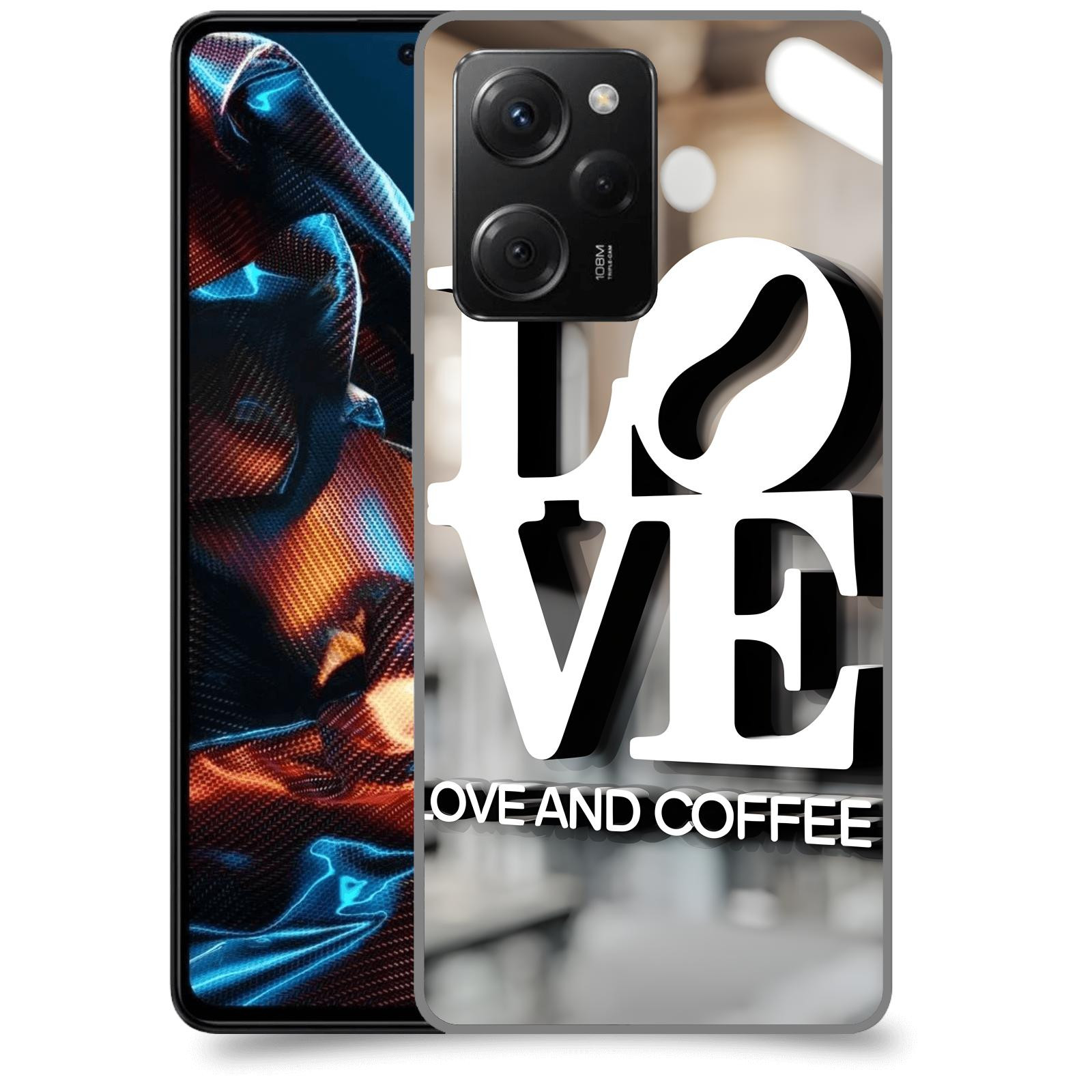 ACOVER Kryt na mobil Xiaomi Poco X5 Pro - Love  & Coffee