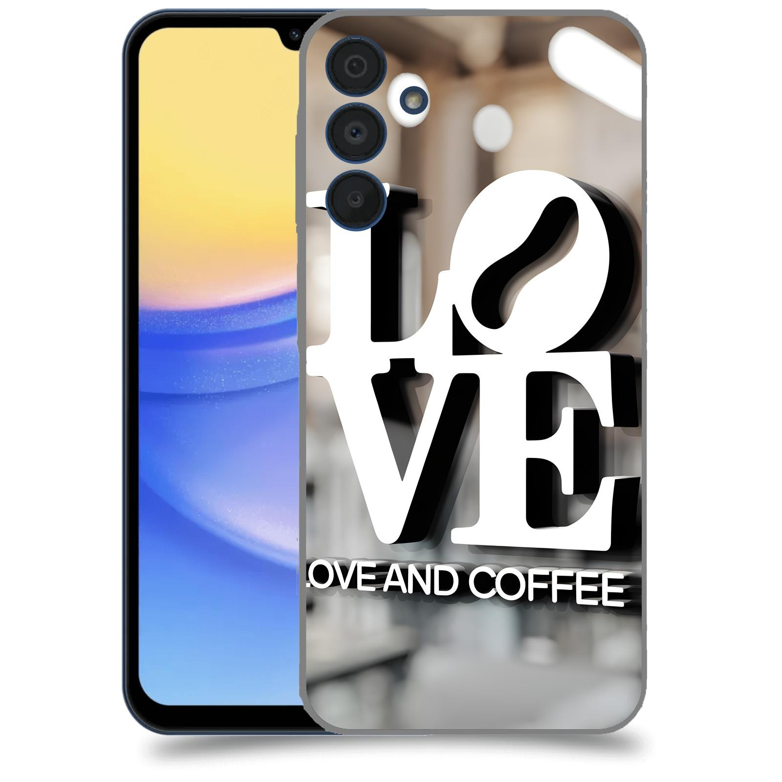 ACOVER Kryt na mobil Samsung Galaxy A15 5G - Love  & Coffee