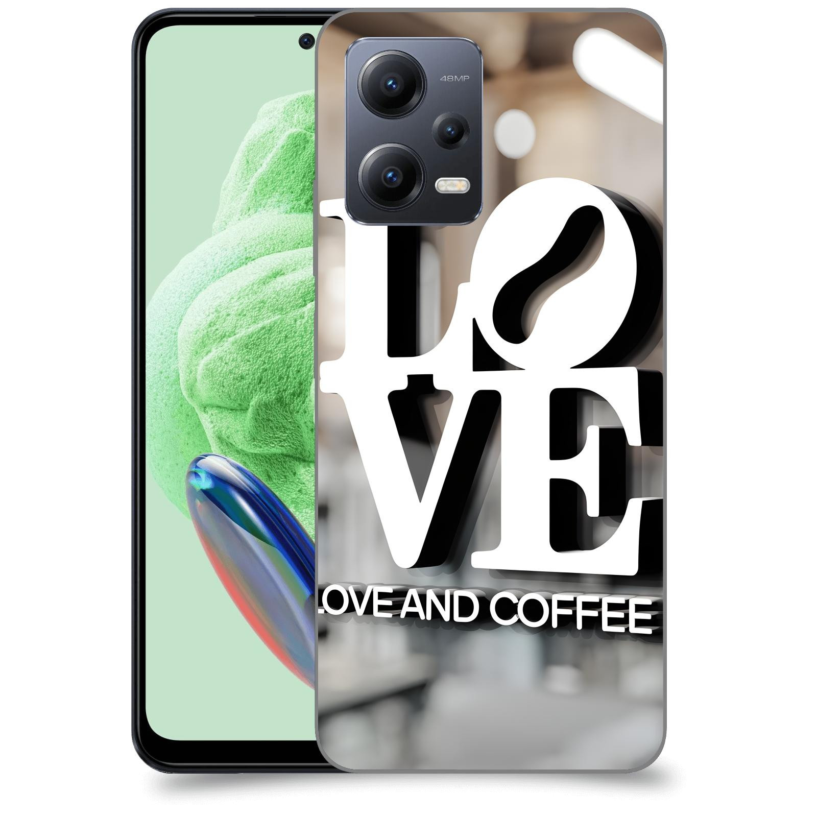 ACOVER Kryt na mobil Xiaomi Redmi Note 12 5G - Love  & Coffee