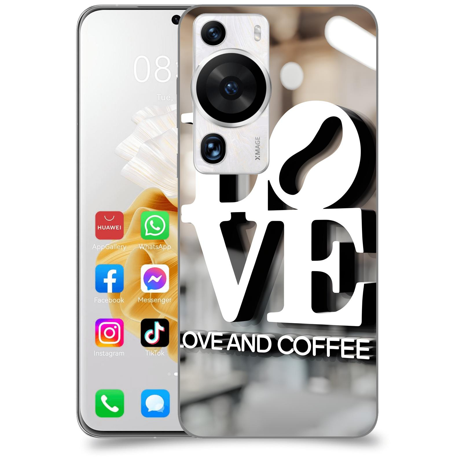 ACOVER Kryt na mobil Huawei P60 Pro - Love  & Coffee