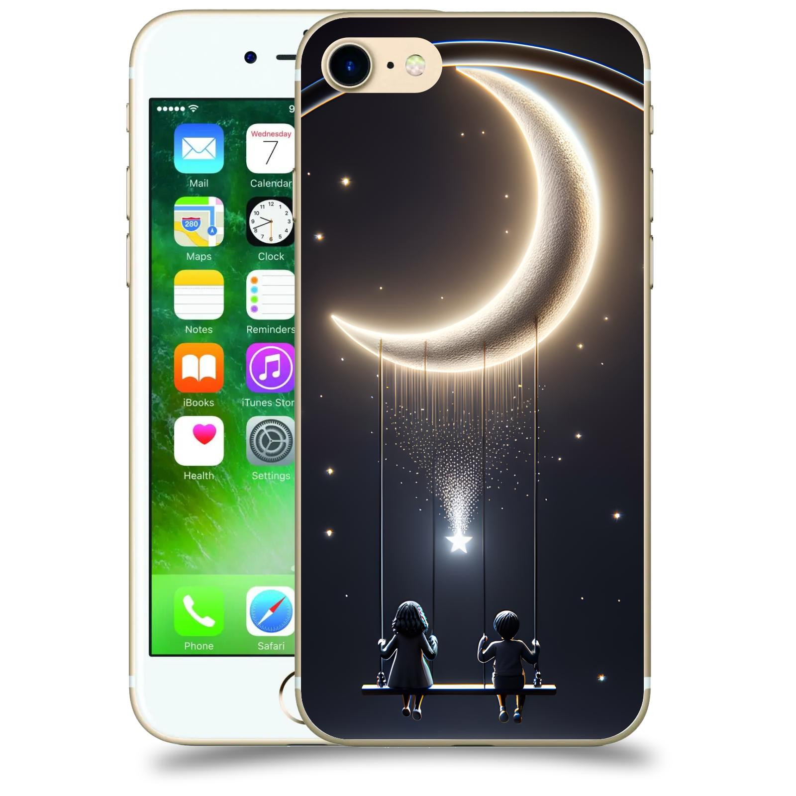 ACOVER Kryt na mobil Apple iPhone 7 - Love on the Moon 2