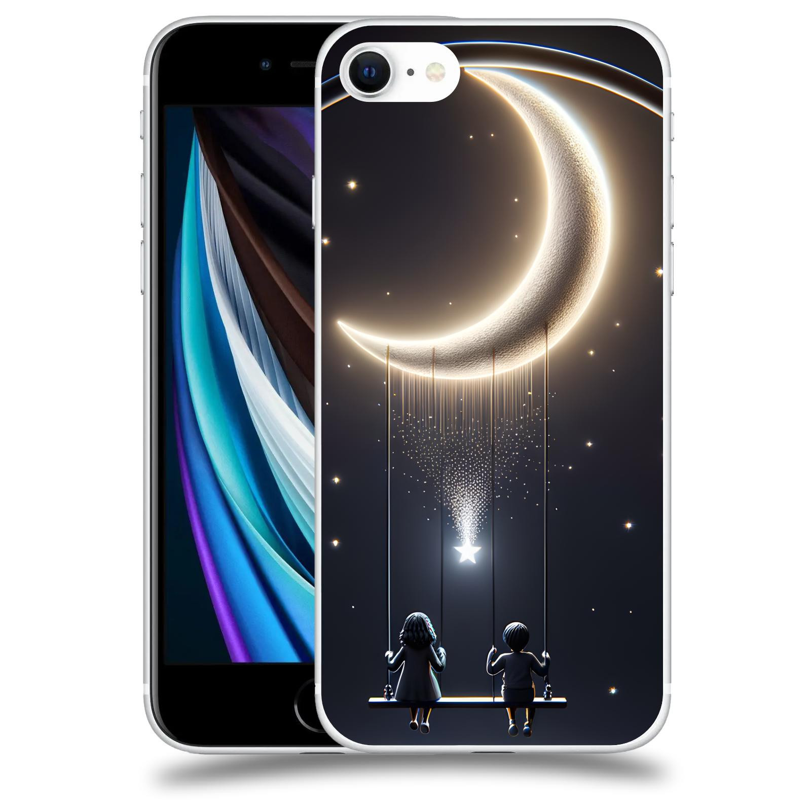 ACOVER Kryt na mobil Apple iPhone SE 2020 - Love on the Moon 2