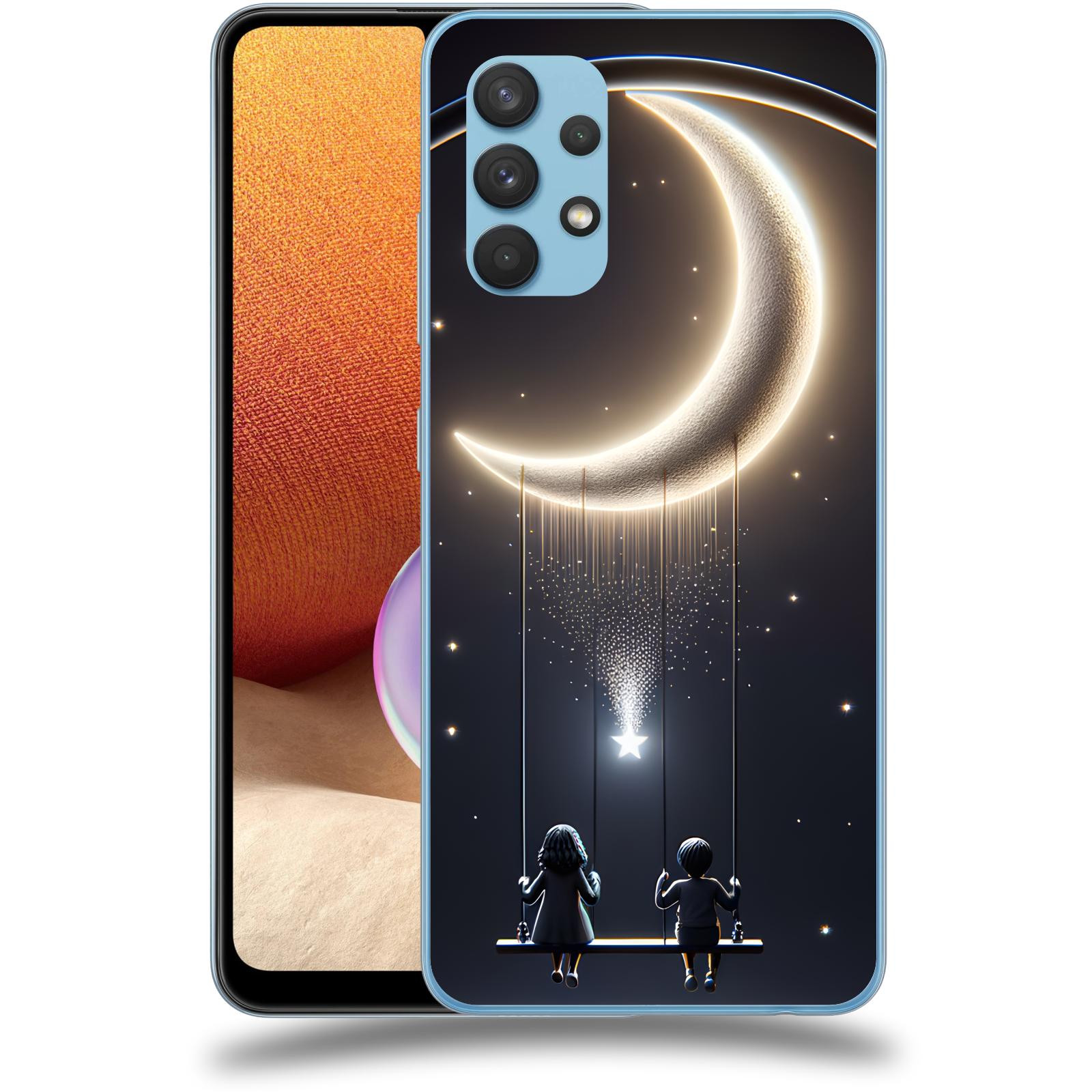 ACOVER Kryt na mobil Samsung Galaxy A32 4G SM-A325F - Love on the Moon 2