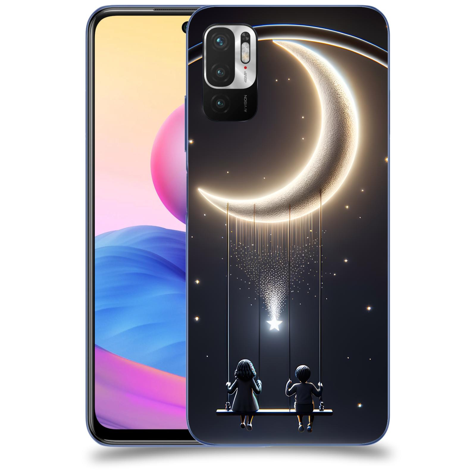 ACOVER Kryt na mobil Xiaomi Redmi Note 10 5G - Love on the Moon 2