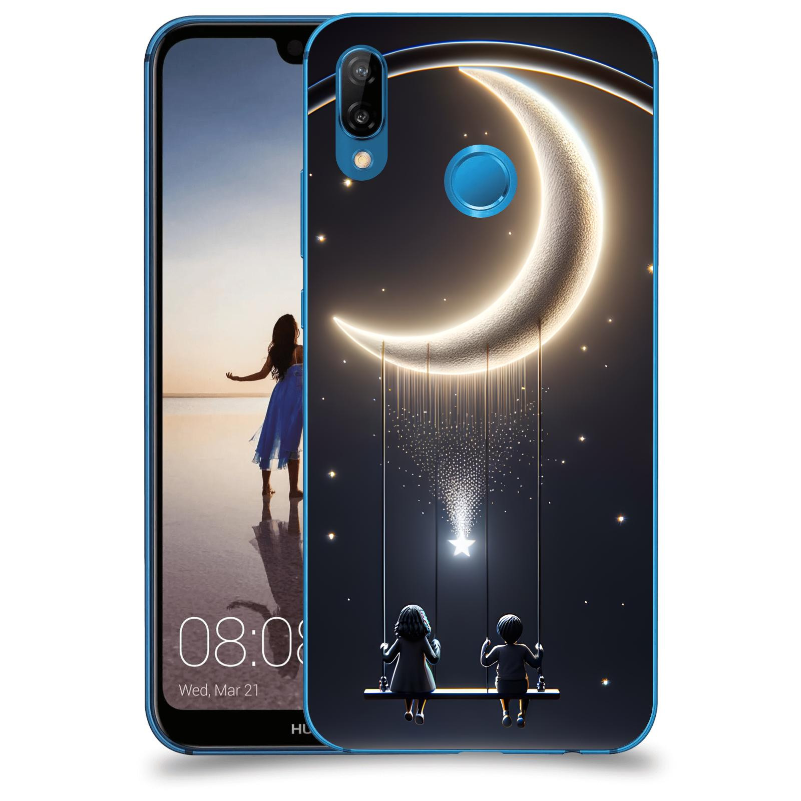 ACOVER Kryt na mobil Huawei P20 Lite - Love on the Moon 2