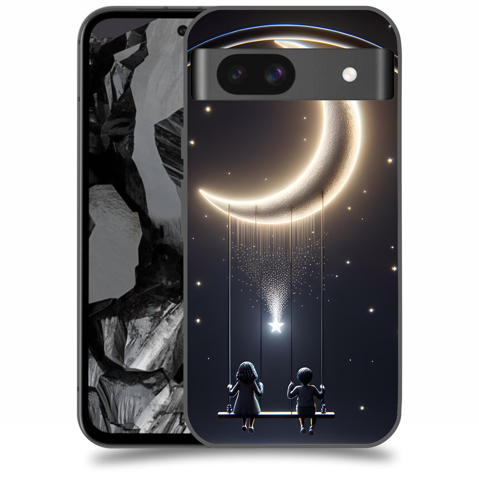 ACOVER Kryt na mobil Google Pixel 8A - Love on the Moon 2