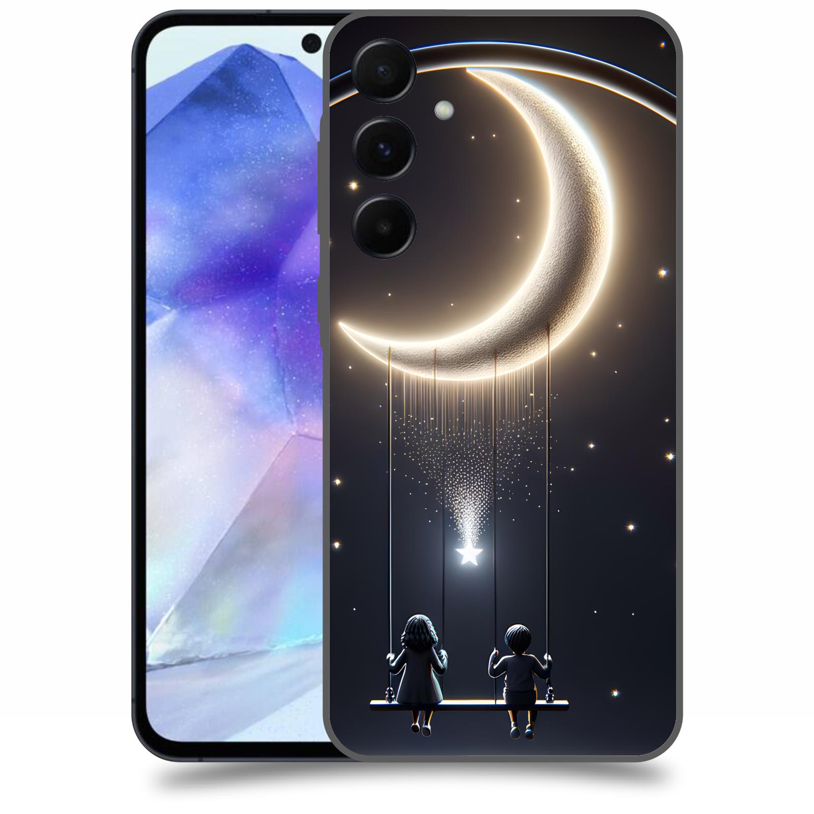 ACOVER Kryt na mobil Samsung Galaxy A55 5G - Love on the Moon 2